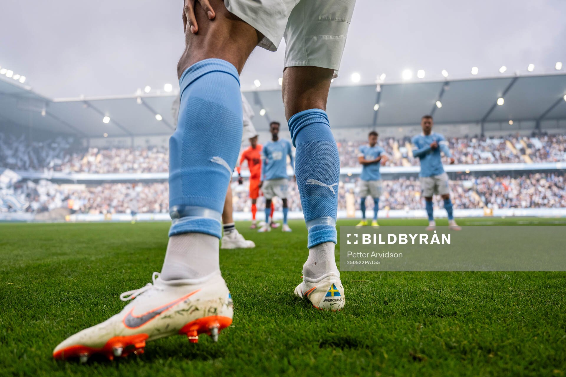 Malmö FFs Isaac Kiese Thelin inför fotbollsmatchen i Allsvenskan mellan Malmö FF och AIK den 22 maj 2025 i Malmö. 