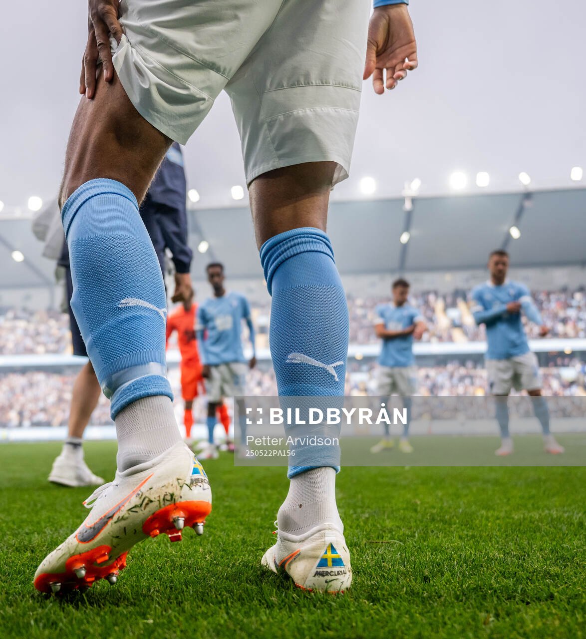 Malmö FFs Isaac Kiese Thelin inför fotbollsmatchen i Allsvenskan mellan Malmö FF och AIK den 22 maj 2025 i Malmö. 