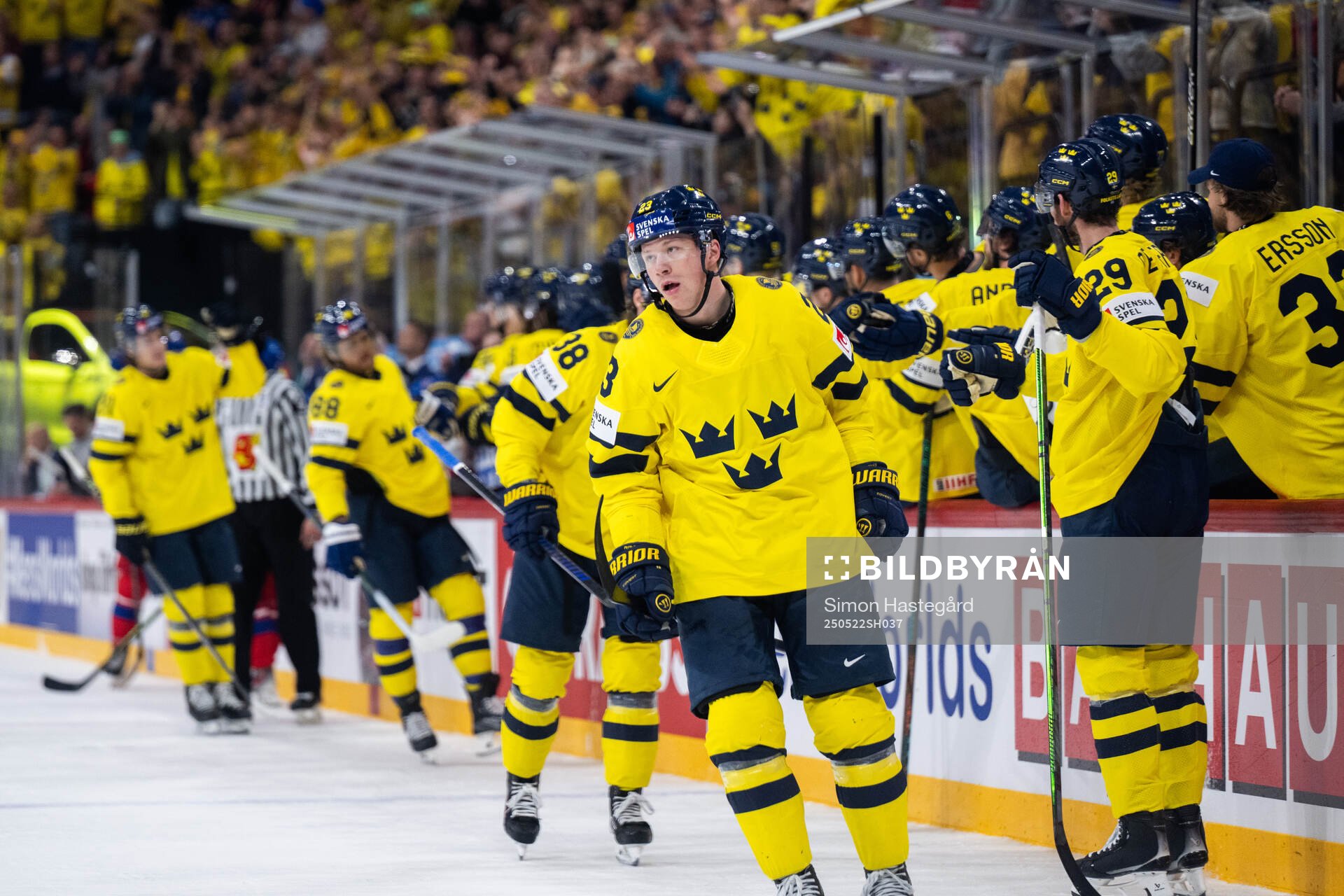 Lucas Raymond of Sweden celebrates