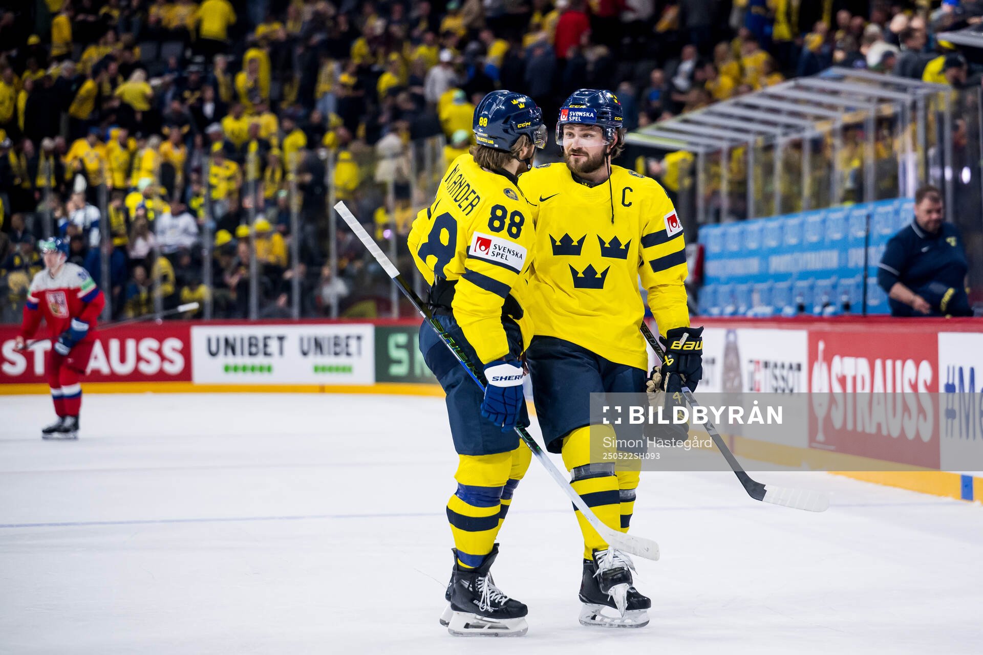 William Nylander and Rasmus Andersson of Sweden