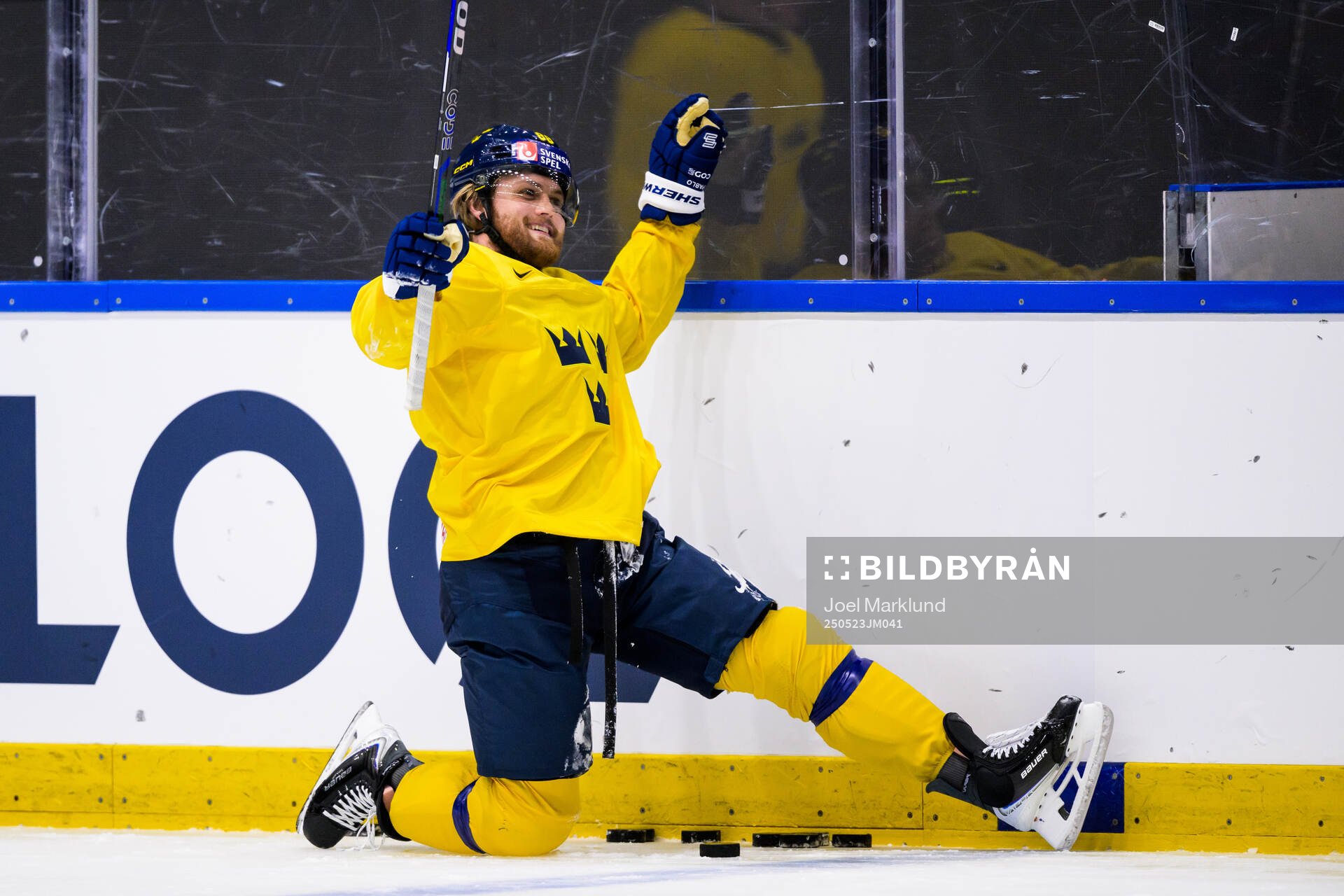 William Nylander of Sweden celebrates