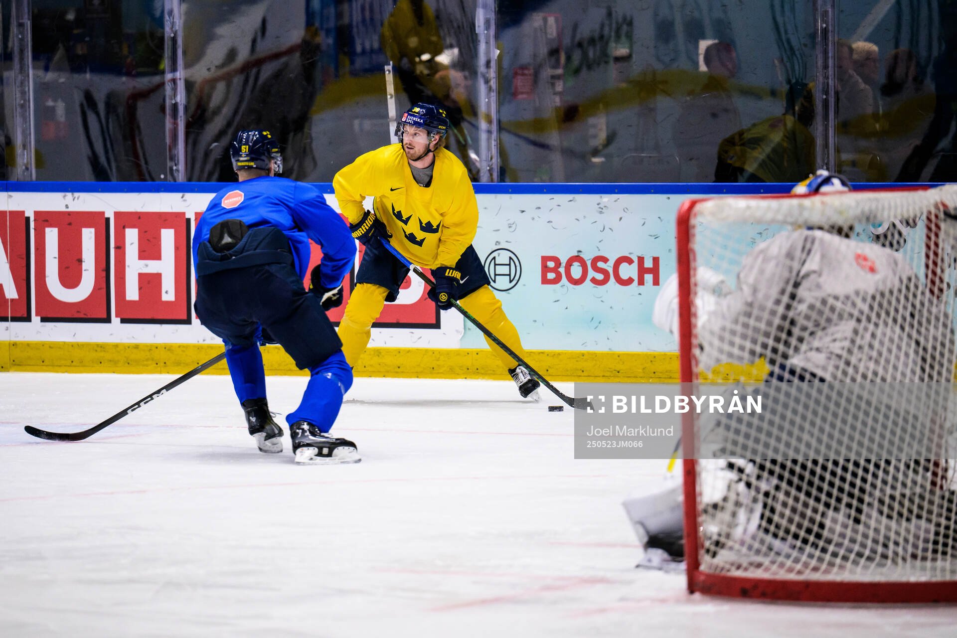 Rasmus Sandin of Sweden at a practice session