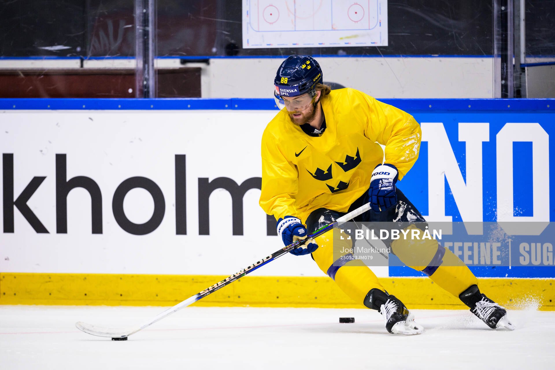 William Nylander of Sweden at a practice session