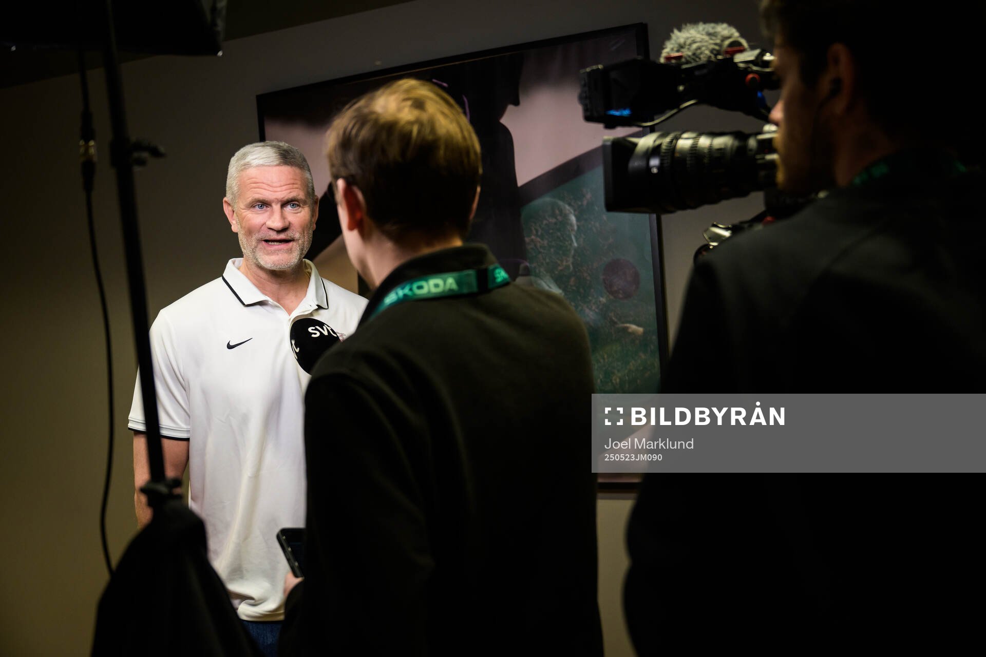 Head coach Mikael Gath of Denmark at a press event