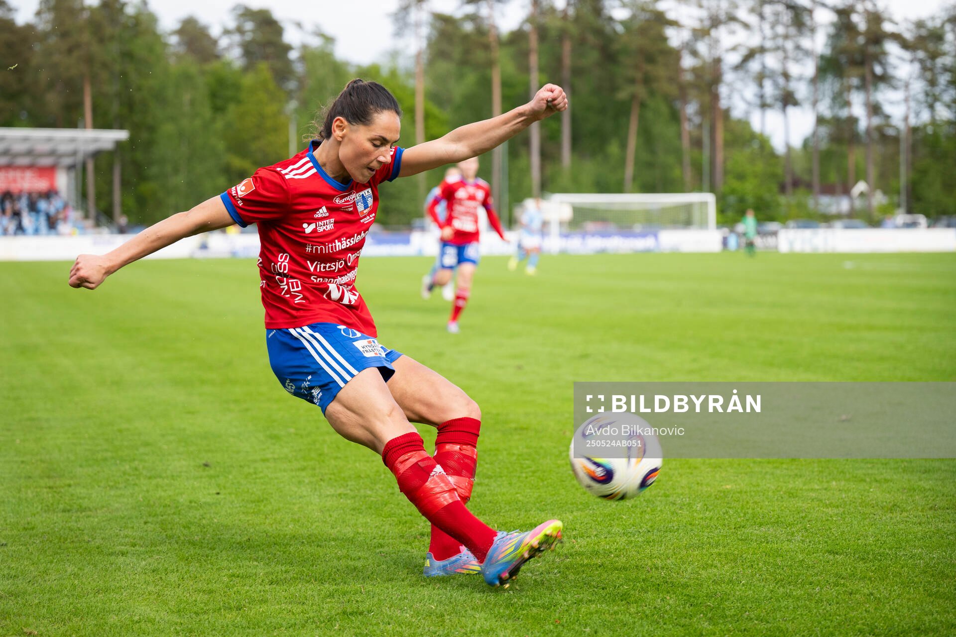 Vittsjös Elisabet Klinga under fotbollsmatchen i Damallsvenskan mellan Vittsjö och Malmö FF den 24 maj 2025 i Vittsjö. 