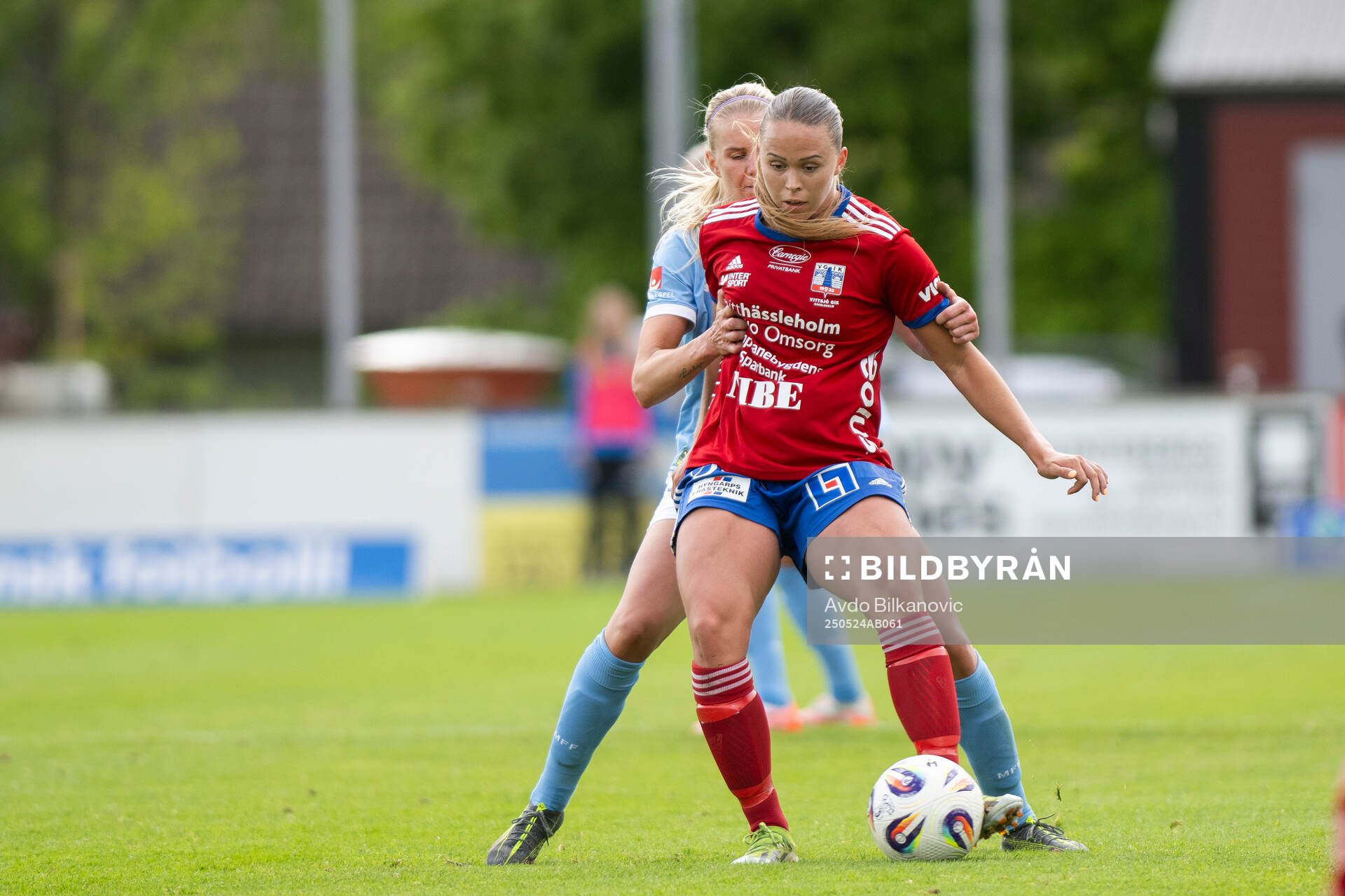 Vittsjös Hanna Ekengren under fotbollsmatchen i Damallsvenskan mellan Vittsjö och Malmö FF den 24 maj 2025 i Vittsjö. 