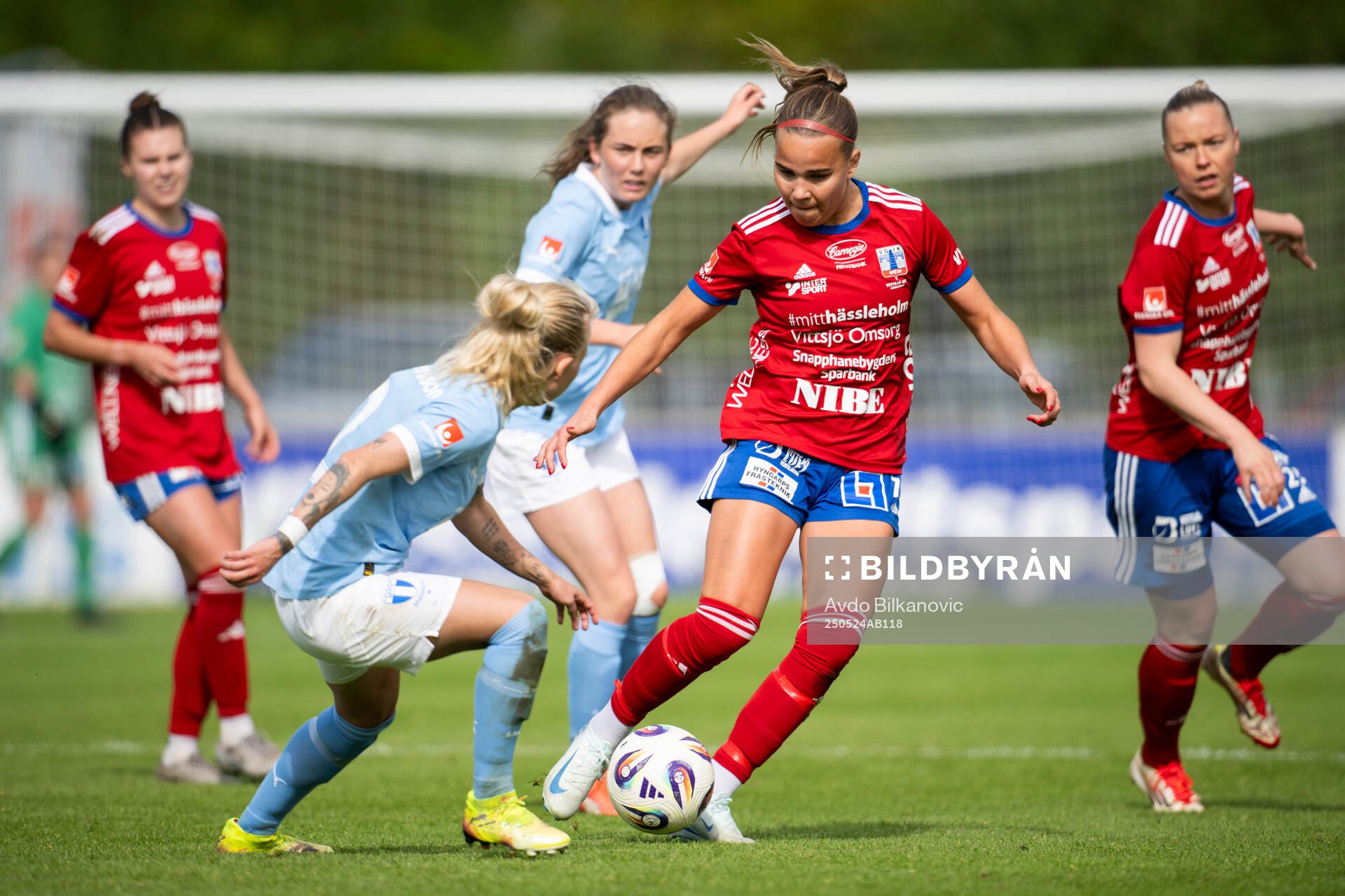 Vittsjös Ilona Walta under fotbollsmatchen i Damallsvenskan mellan Vittsjö och Malmö FF den 24 maj 2025 i Vittsjö. 