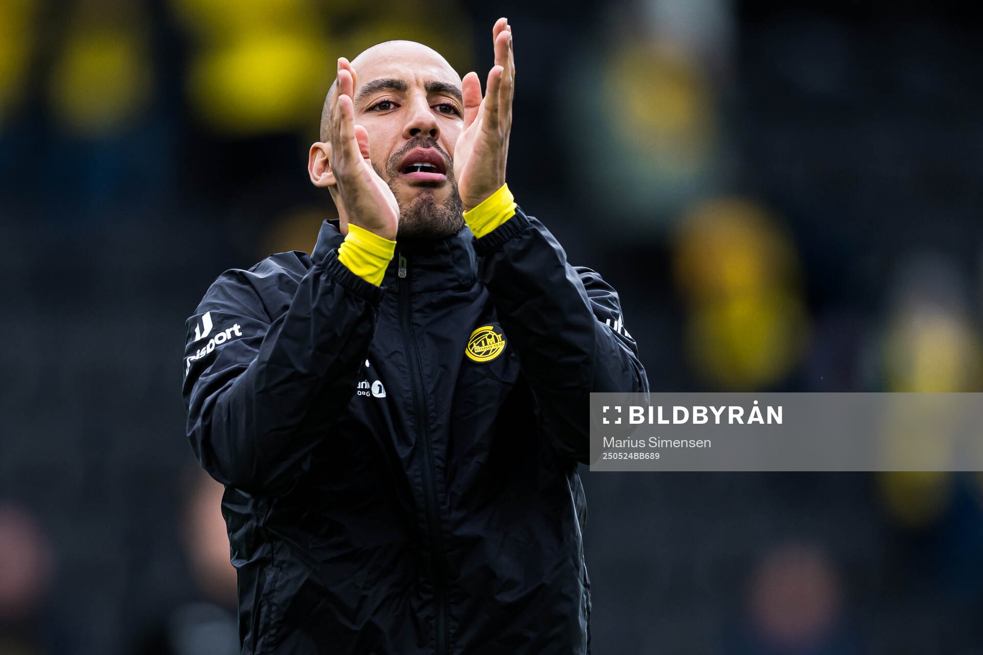 Haitam Aleesami of Bodø/Glimt warms up ahead of the Eliteserien match between Bodø/Glimt and Rosenborg on May 24, 2025 in Bodø.