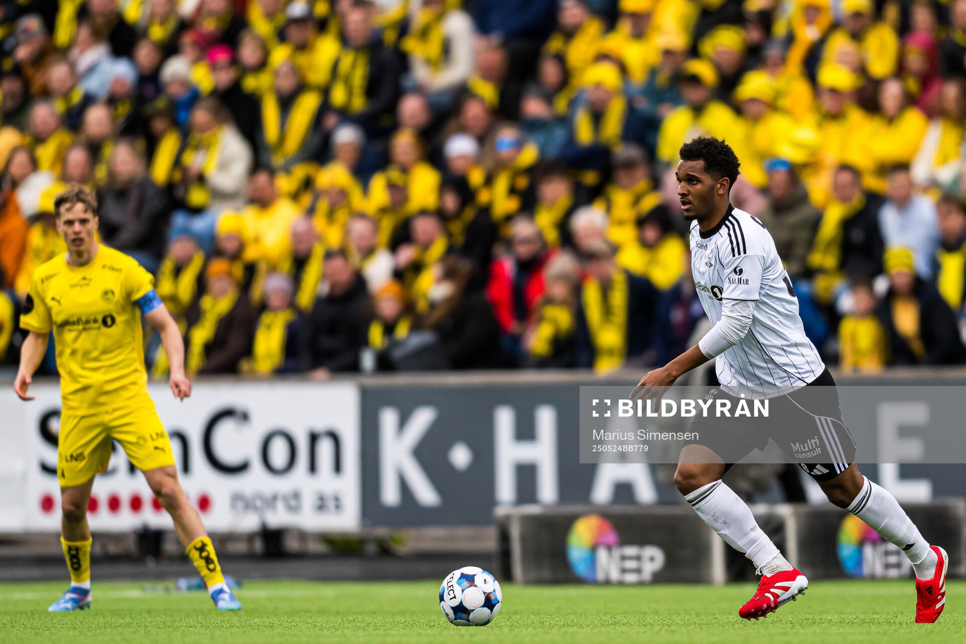 Mikkel Konradsen Ceide of Rosenborg during the Eliteserien match between Bodø/Glimt and Rosenborg on May 24, 2025 in Bodø.