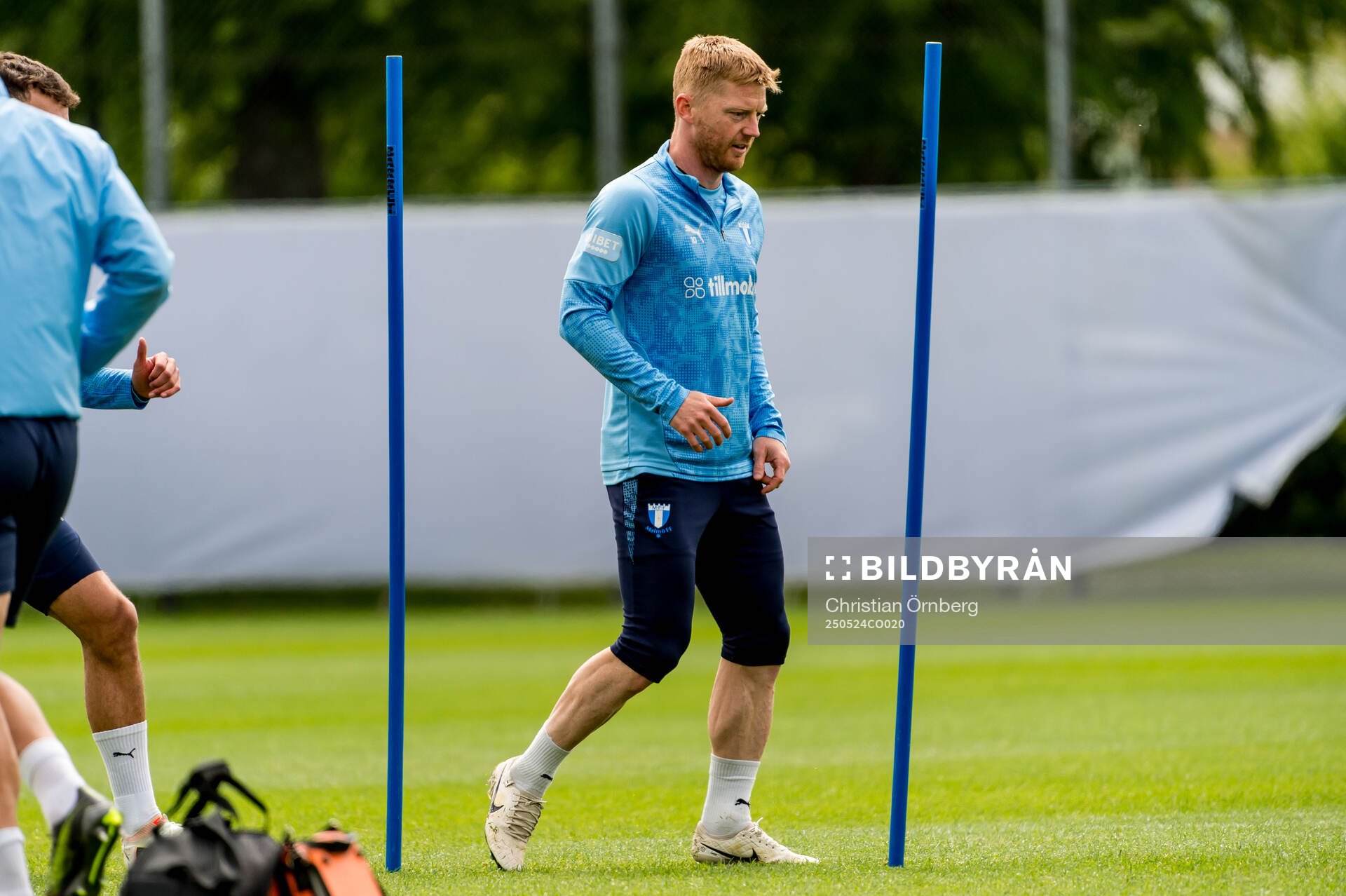Anders Christiansen under en träning med Malmö FF den 24 maj 2025 i Malmö. 