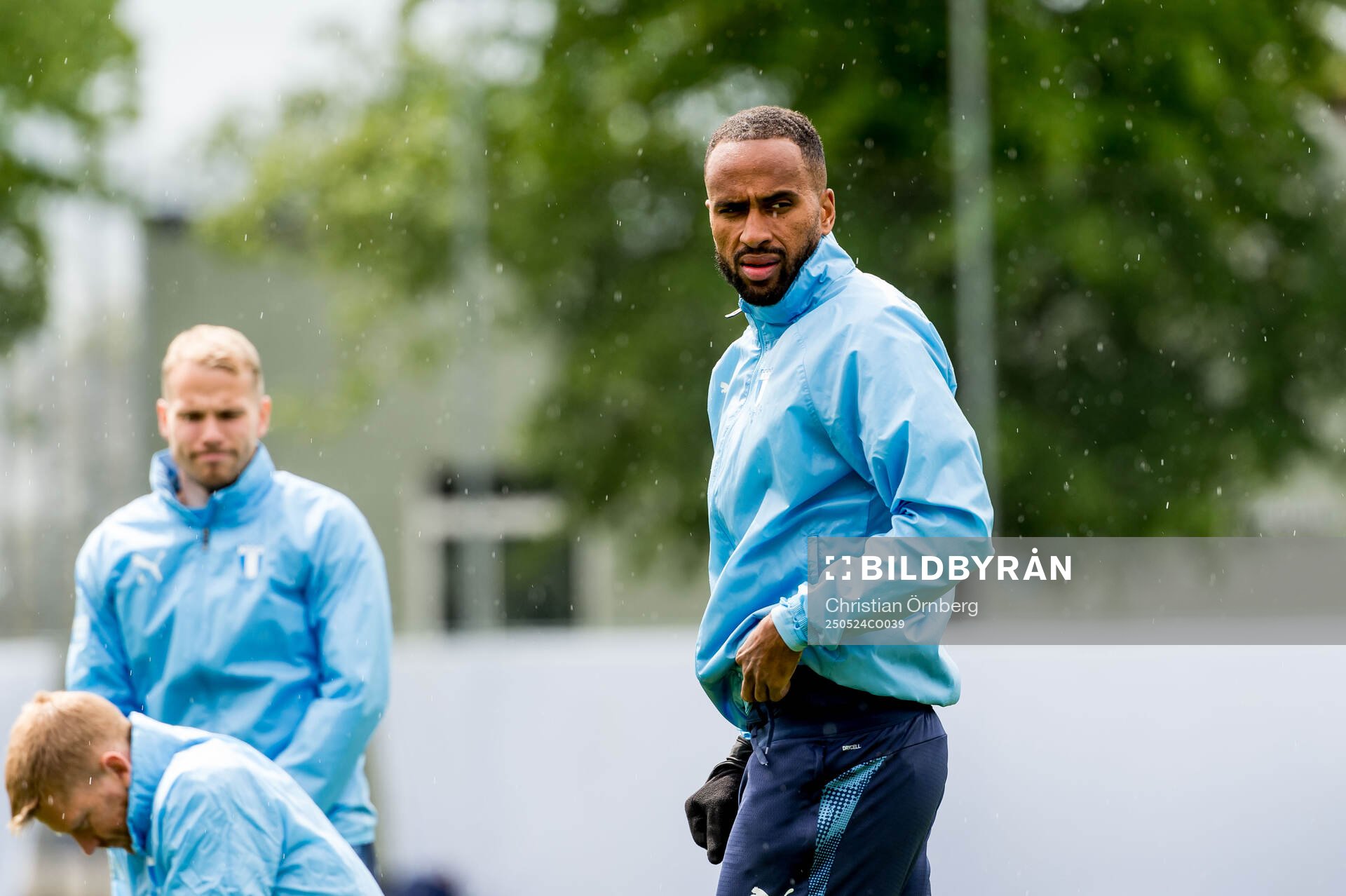 Isaac Kiese Thelin under en träning med Malmö FF den 24 maj 2025 i Malmö. 