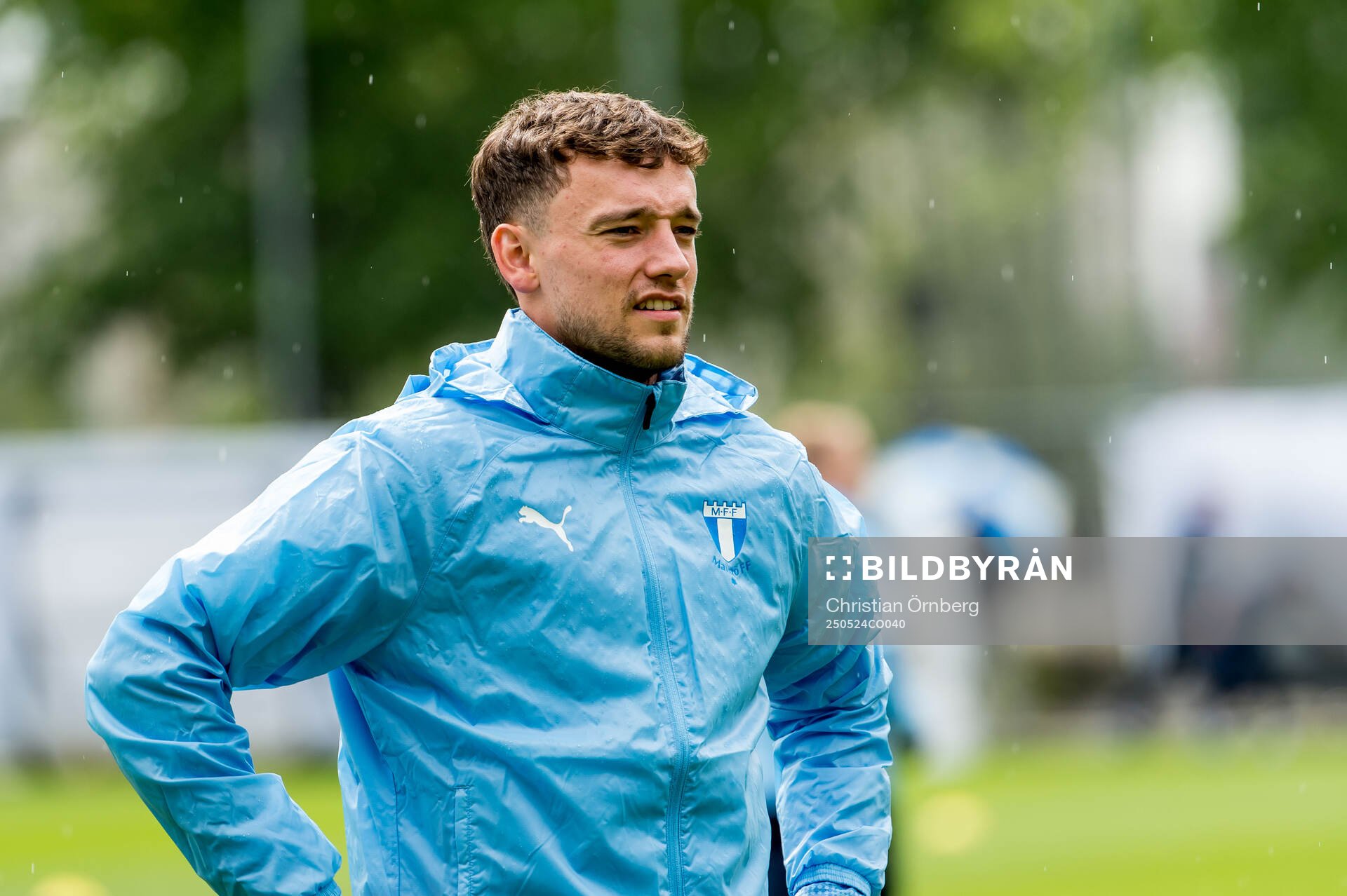 Colin Rösler under en träning med Malmö FF den 24 maj 2025 i Malmö. 