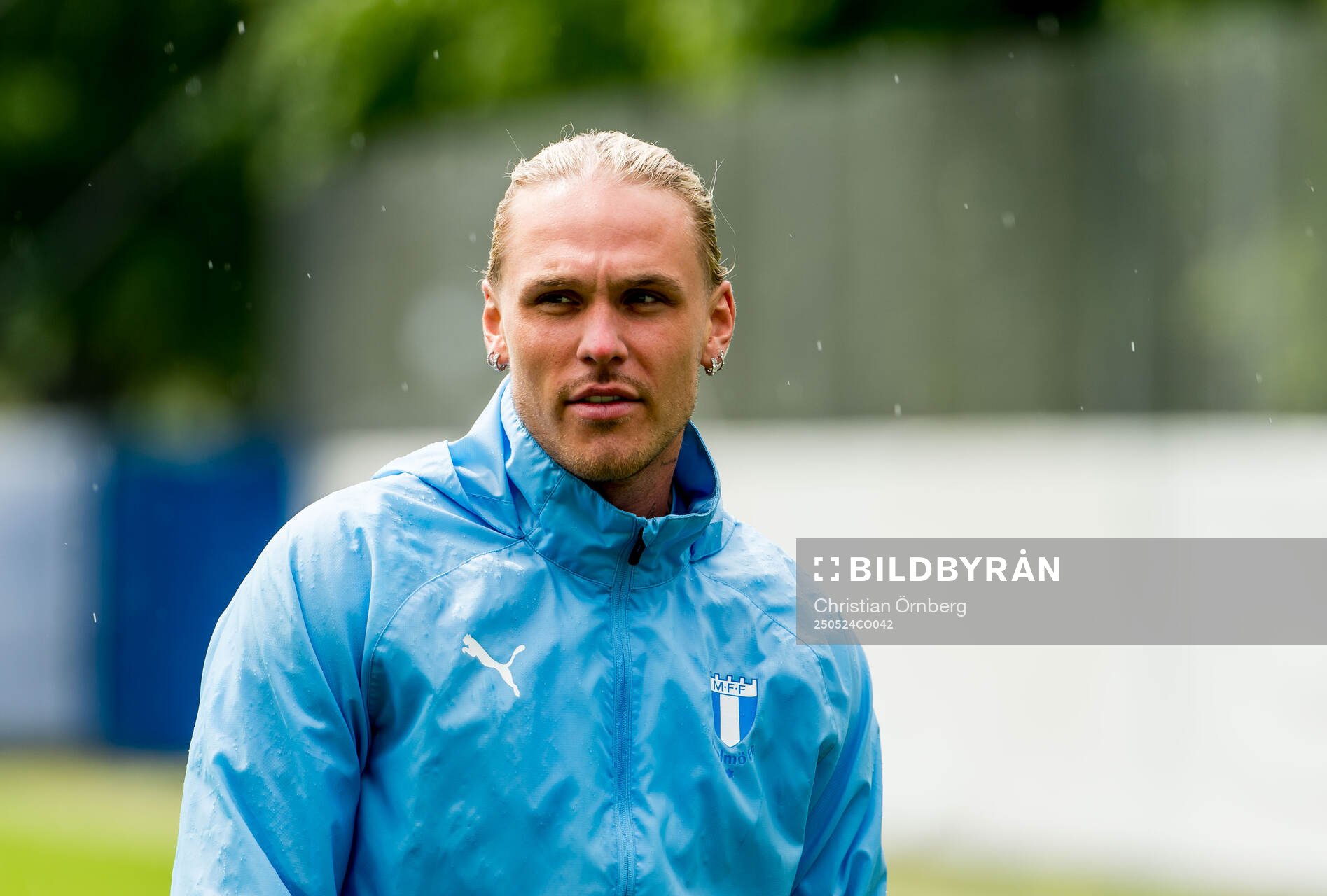 Arnor Sigurdsson under en träning med Malmö FF den 24 maj 2025 i Malmö. 