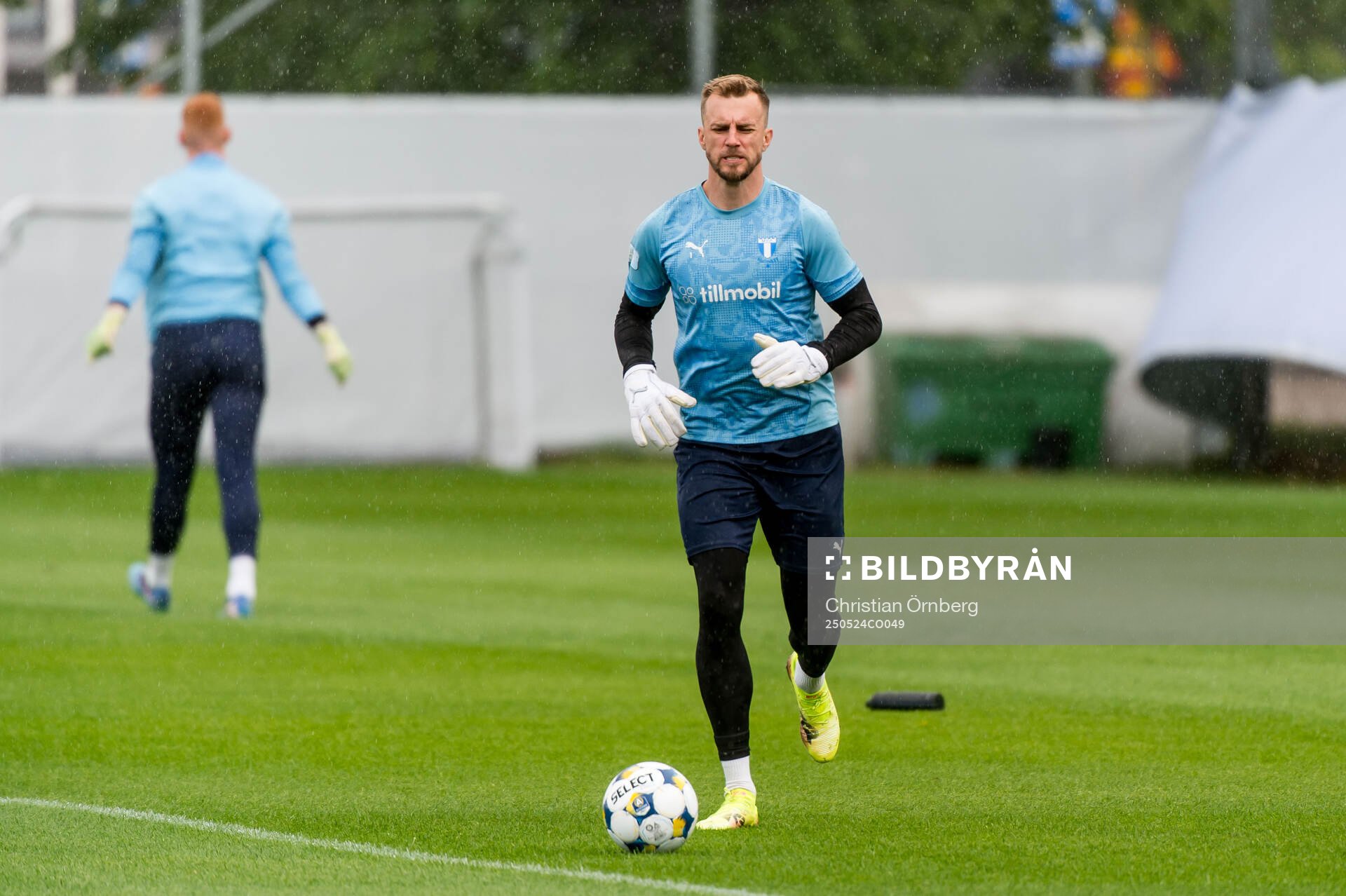 Målvakt Ricardo Friedrich under en träning med Malmö FF den 24 maj 2025 i Malmö. 
