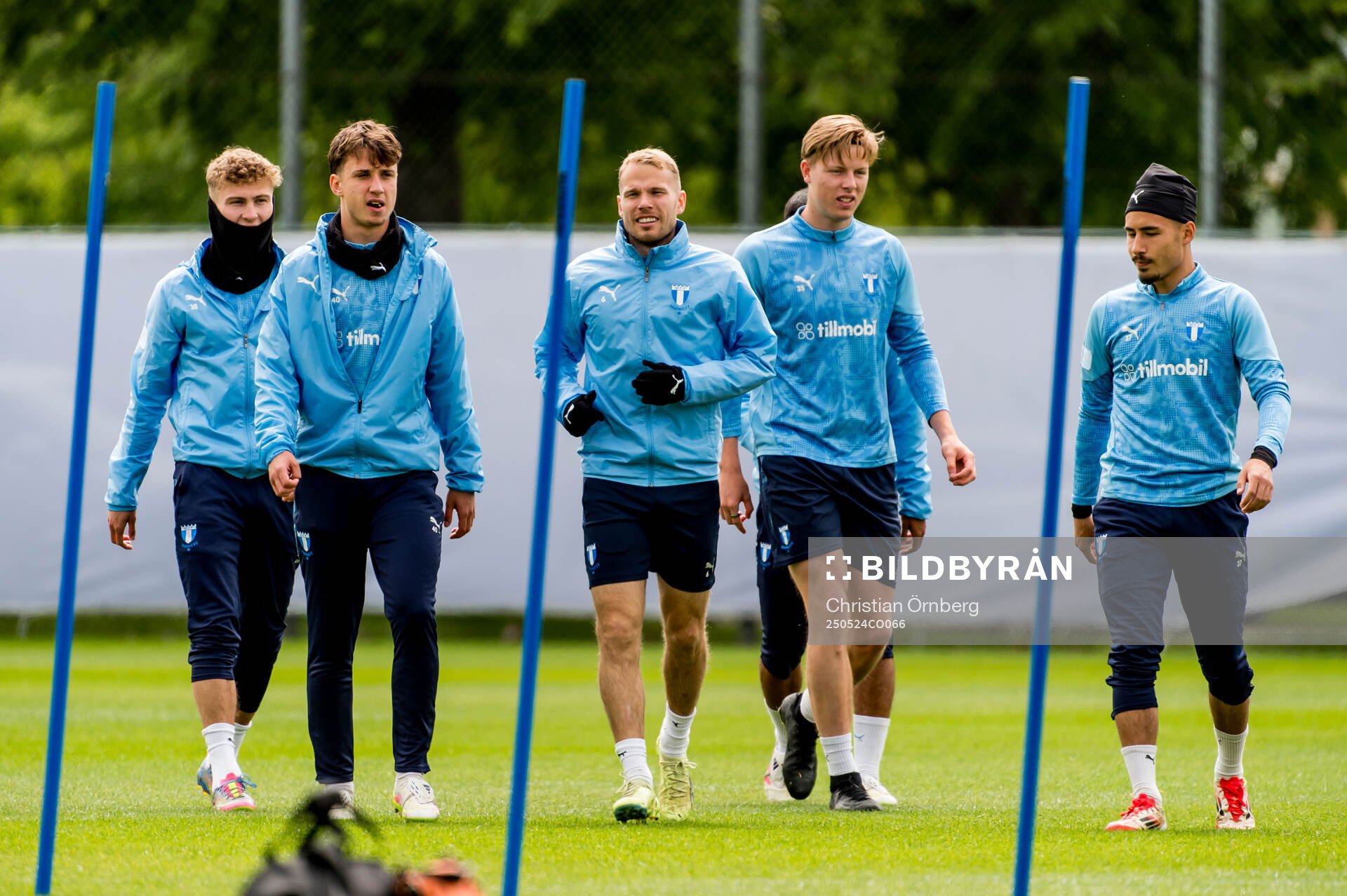 Spelarna under en träning med Malmö FF den 24 maj 2025 i Malmö. 