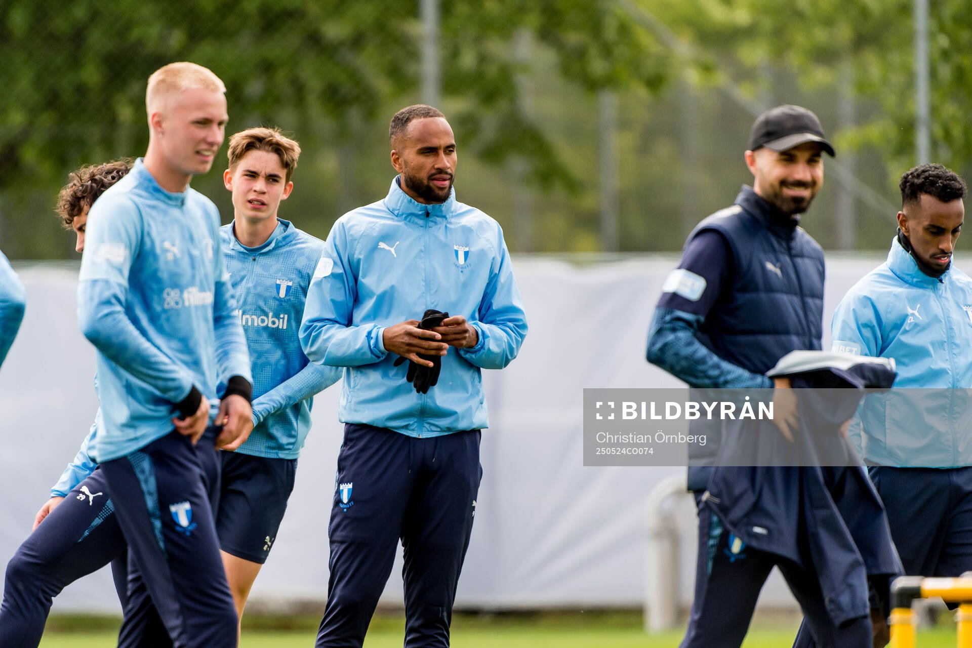 Isaac Kiese Thelin under en träning med Malmö FF den 24 maj 2025 i Malmö. 