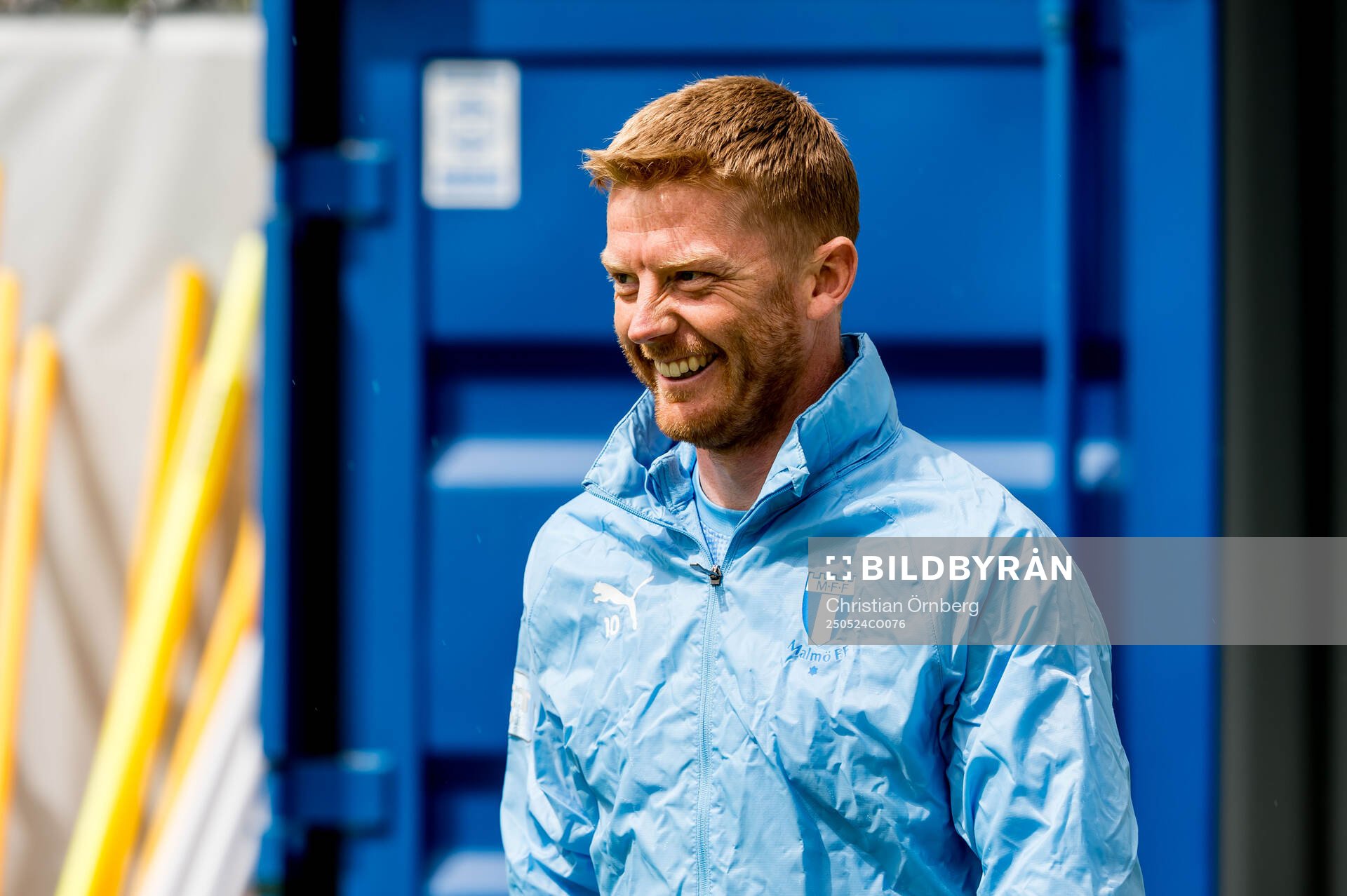 Anders Christiansen under en träning med Malmö FF den 24 maj 2025 i Malmö. 