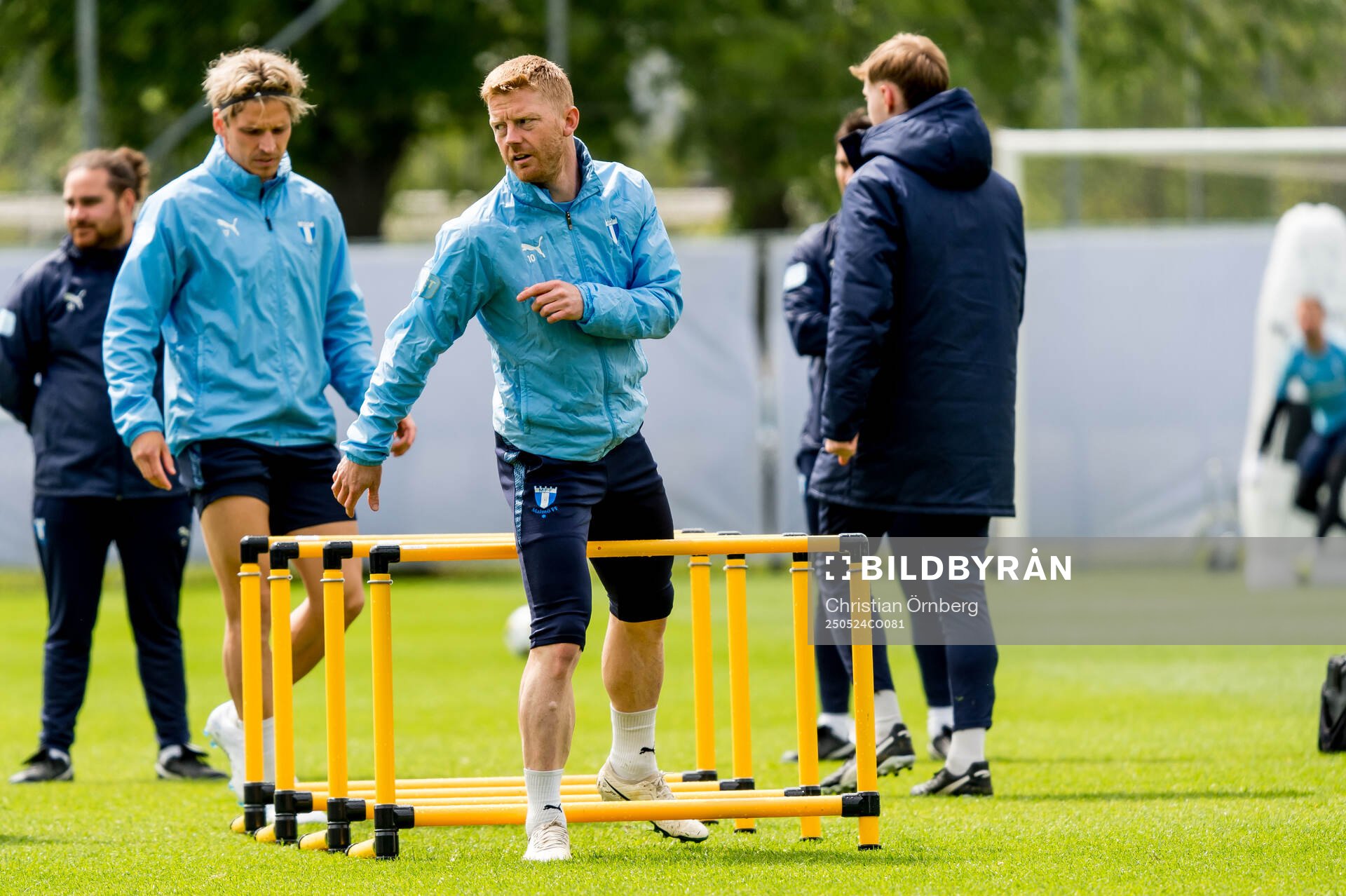 Anders Christiansen under en träning med Malmö FF den 24 maj 2025 i Malmö. 