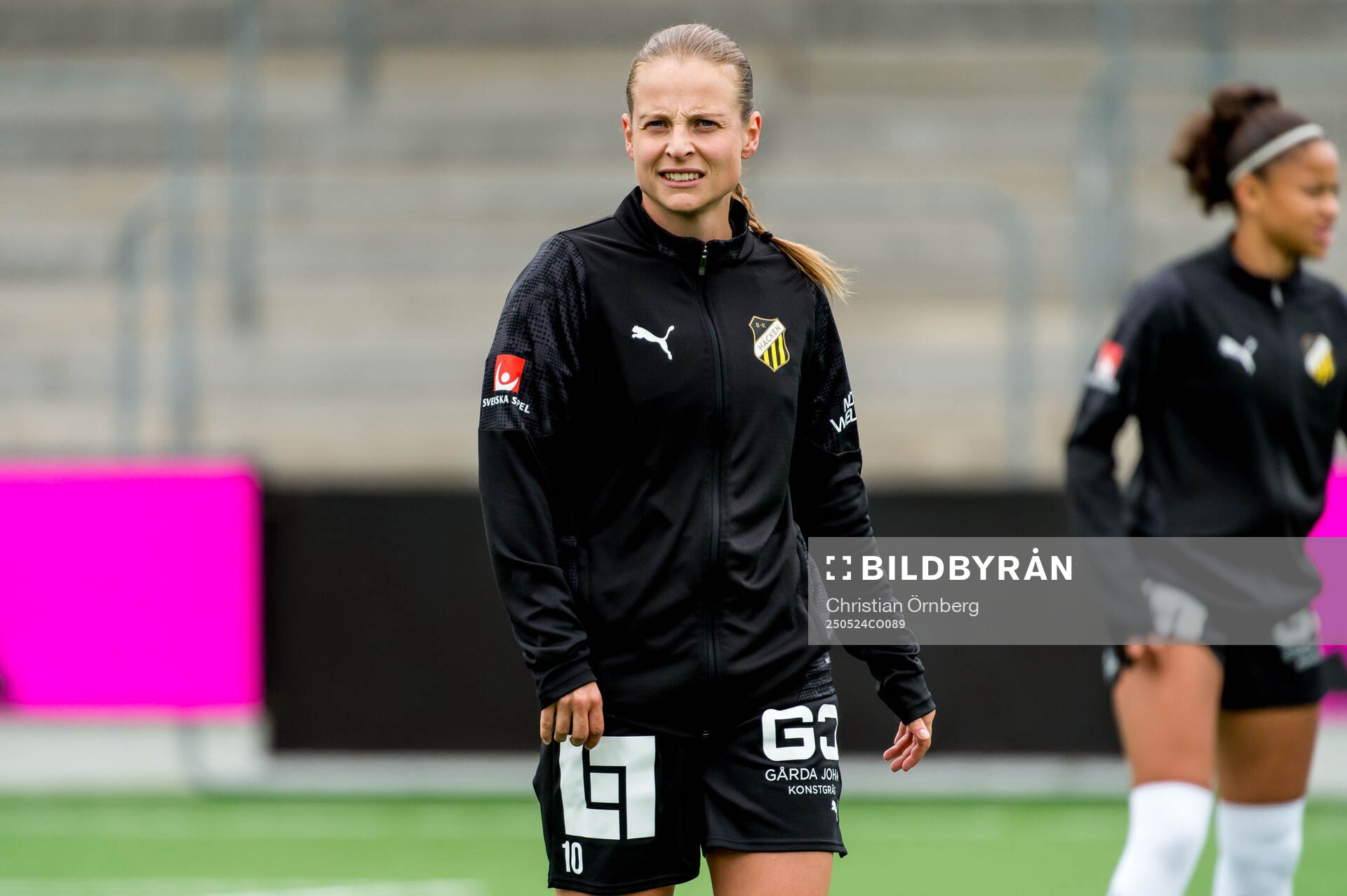 Häckens Anna Anvegård inför fotbollsmatchen i Damallsvenskan mellan Rosengård och Häcken den 24 maj 2025 i Malmö. 