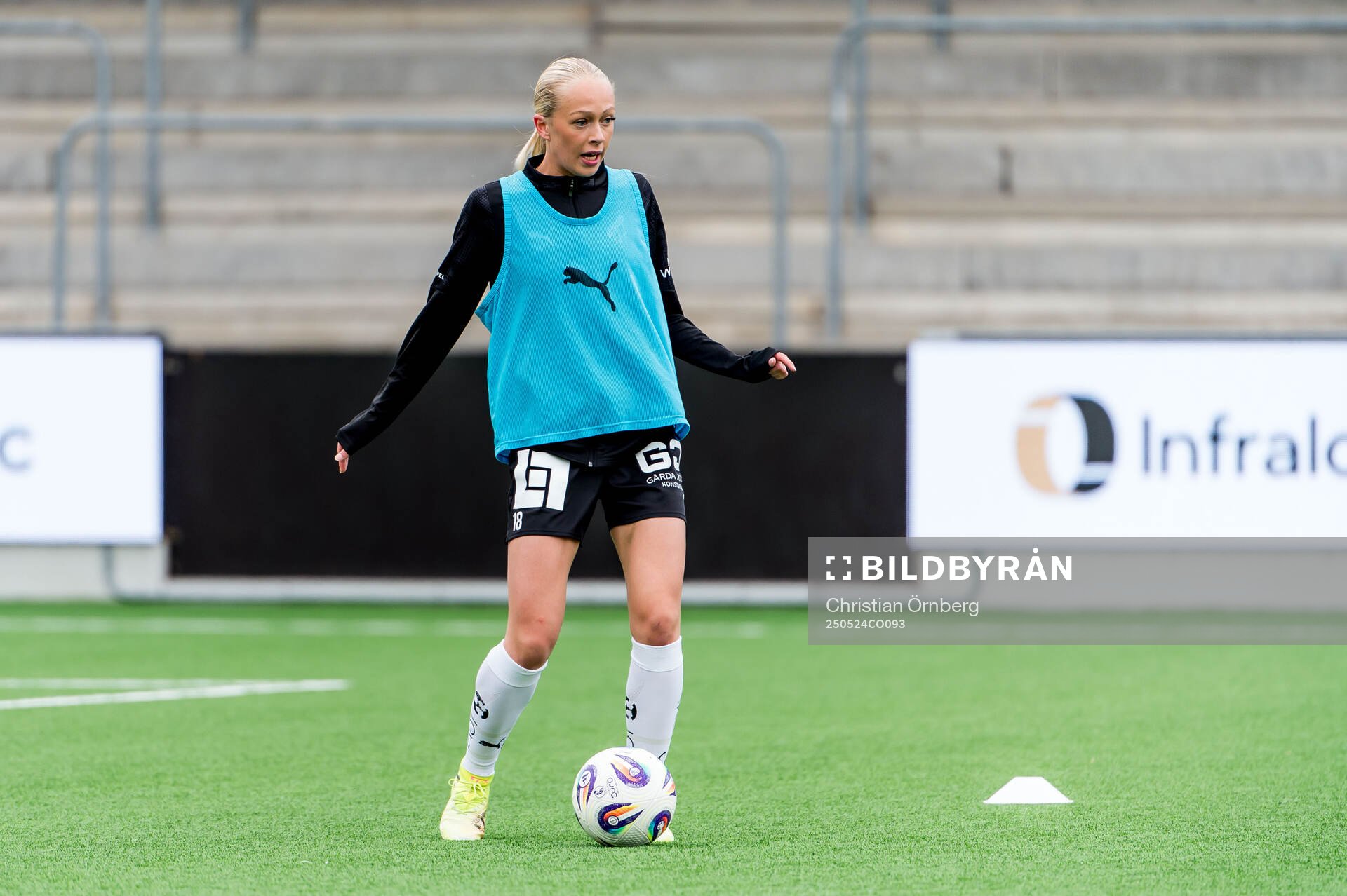 Häckens Lisa Löwing inför fotbollsmatchen i Damallsvenskan mellan Rosengård och Häcken den 24 maj 2025 i Malmö. 