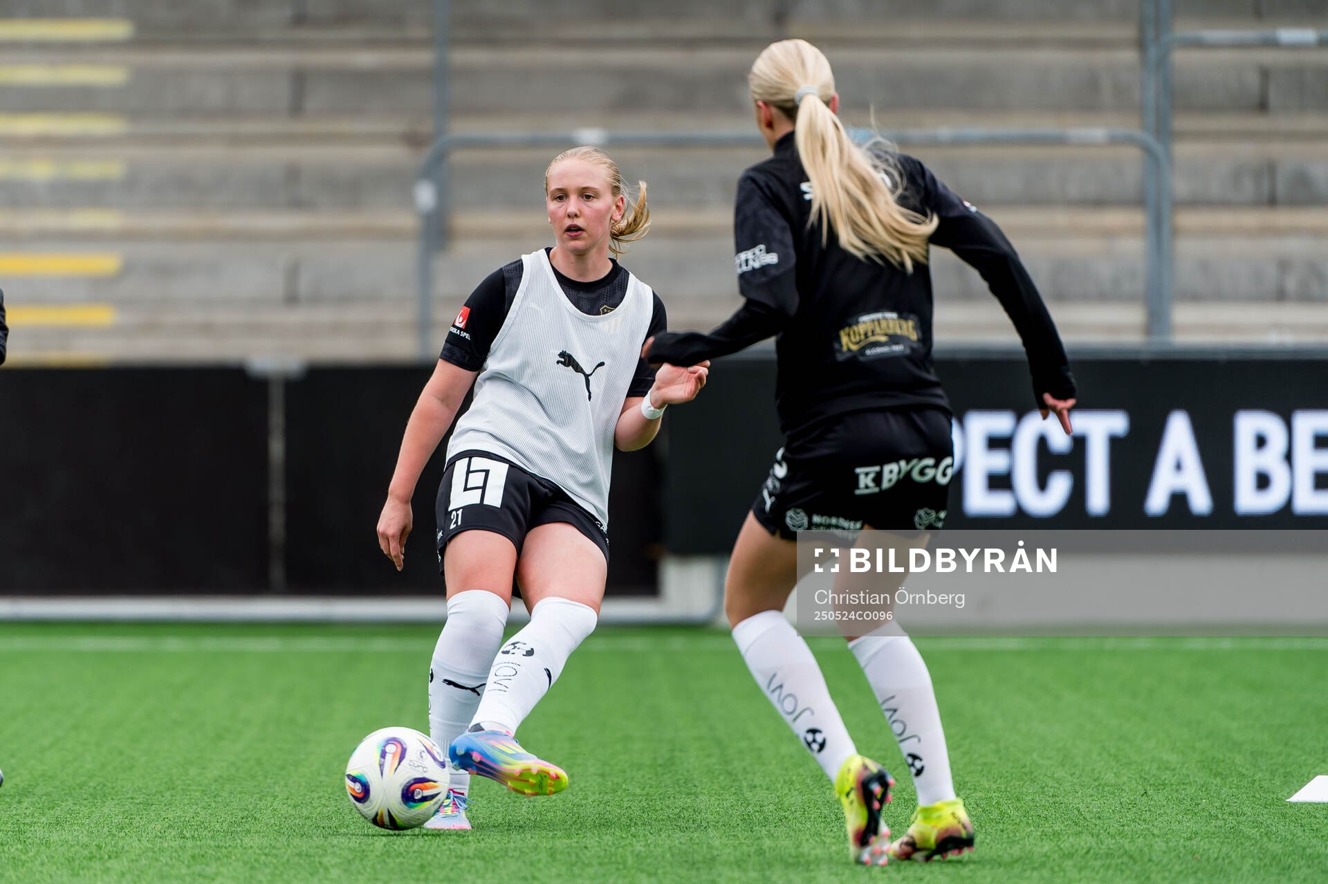 Häckens Johanna Fossdalsá Sørensen under fotbollsmatchen i Damallsvenskan mellan Rosengård och Häcken den 24 maj 2025 i Malmö. 