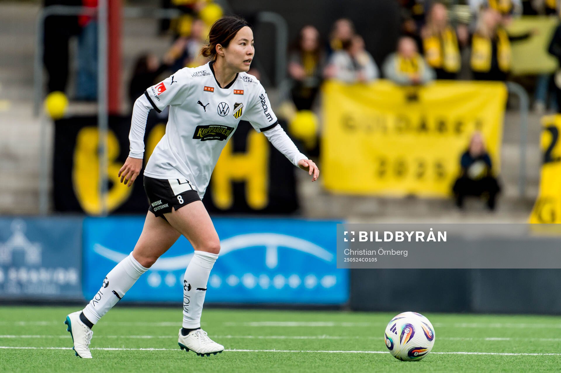 Häckens Hikaru Kitagawa under fotbollsmatchen i Damallsvenskan mellan Rosengård och Häcken den 24 maj 2025 i Malmö. 