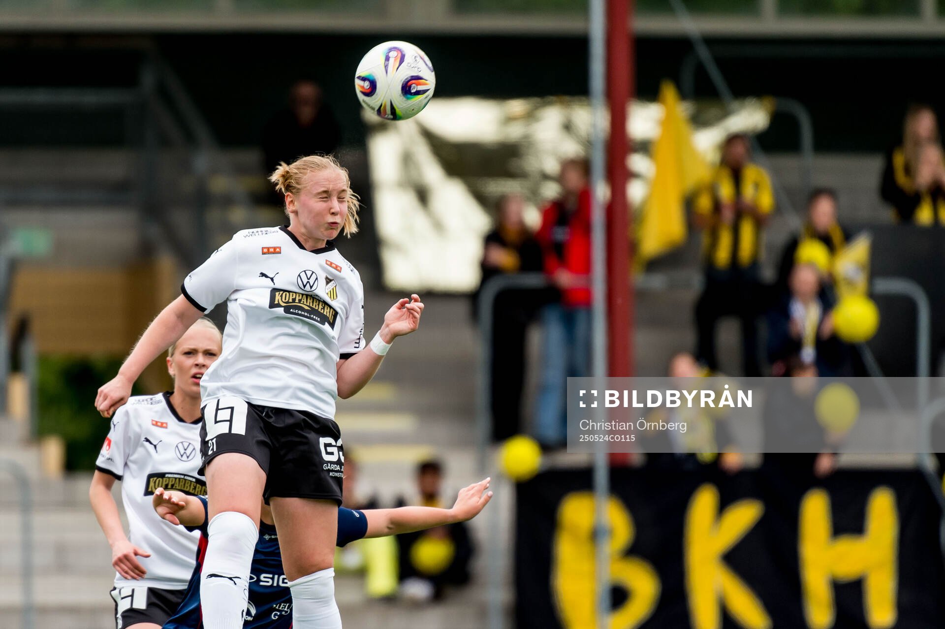 Häckens Johanna Fossdalsá Sørensen under fotbollsmatchen i Damallsvenskan mellan Rosengård och Häcken den 24 maj 2025 i Malmö. 