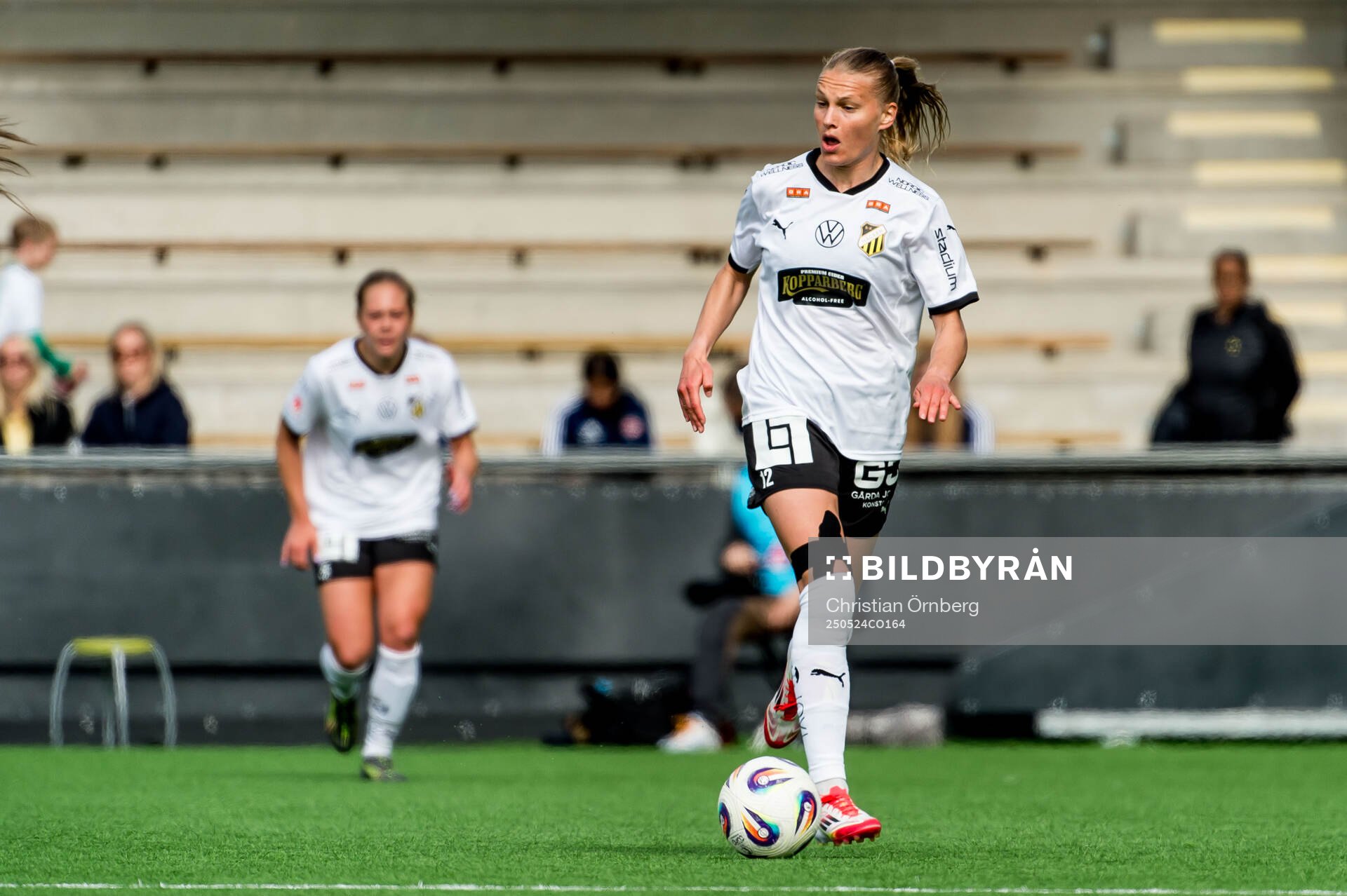 Häckens Stine Sandbech under fotbollsmatchen i Damallsvenskan mellan Rosengård och Häcken den 24 maj 2025 i Malmö. 