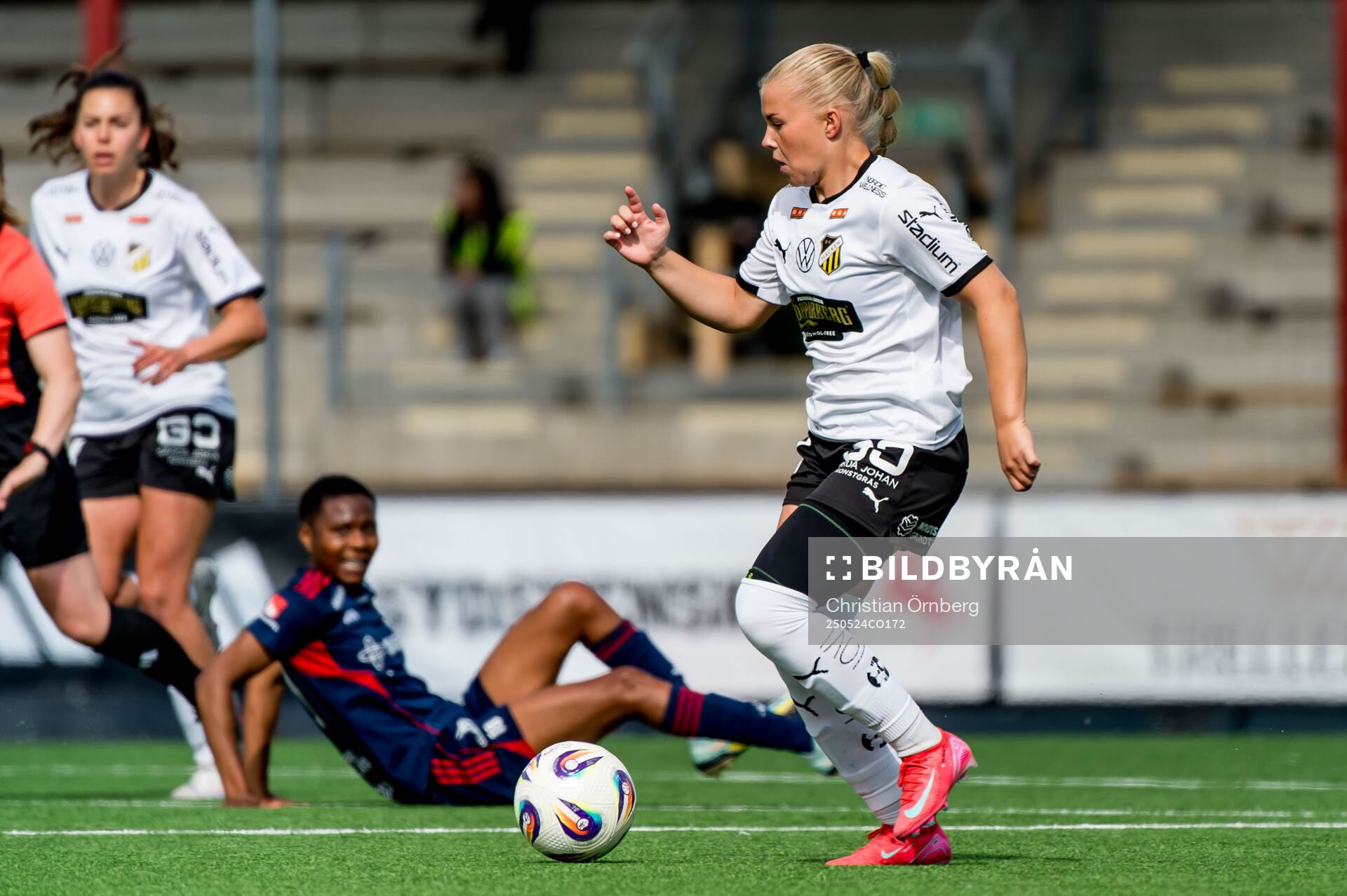 Häckens Matilda Nildén under fotbollsmatchen i Damallsvenskan mellan Rosengård och Häcken den 24 maj 2025 i Malmö. 