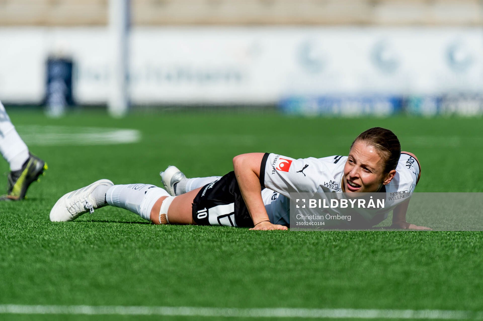 Häckens Anna Anvegård under fotbollsmatchen i Damallsvenskan mellan Rosengård och Häcken den 24 maj 2025 i Malmö. 