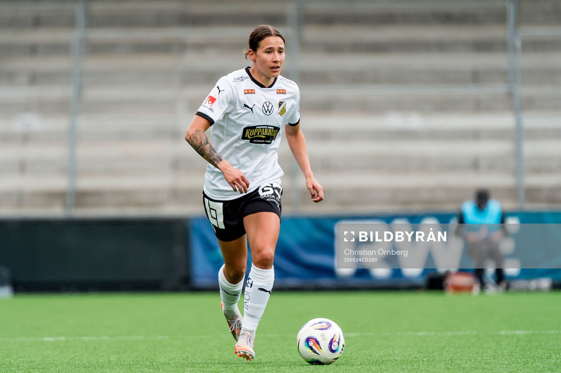 Häckens Tabby Tindell under fotbollsmatchen i Damallsvenskan mellan Rosengård och Häcken den 24 maj 2025 i Malmö. 