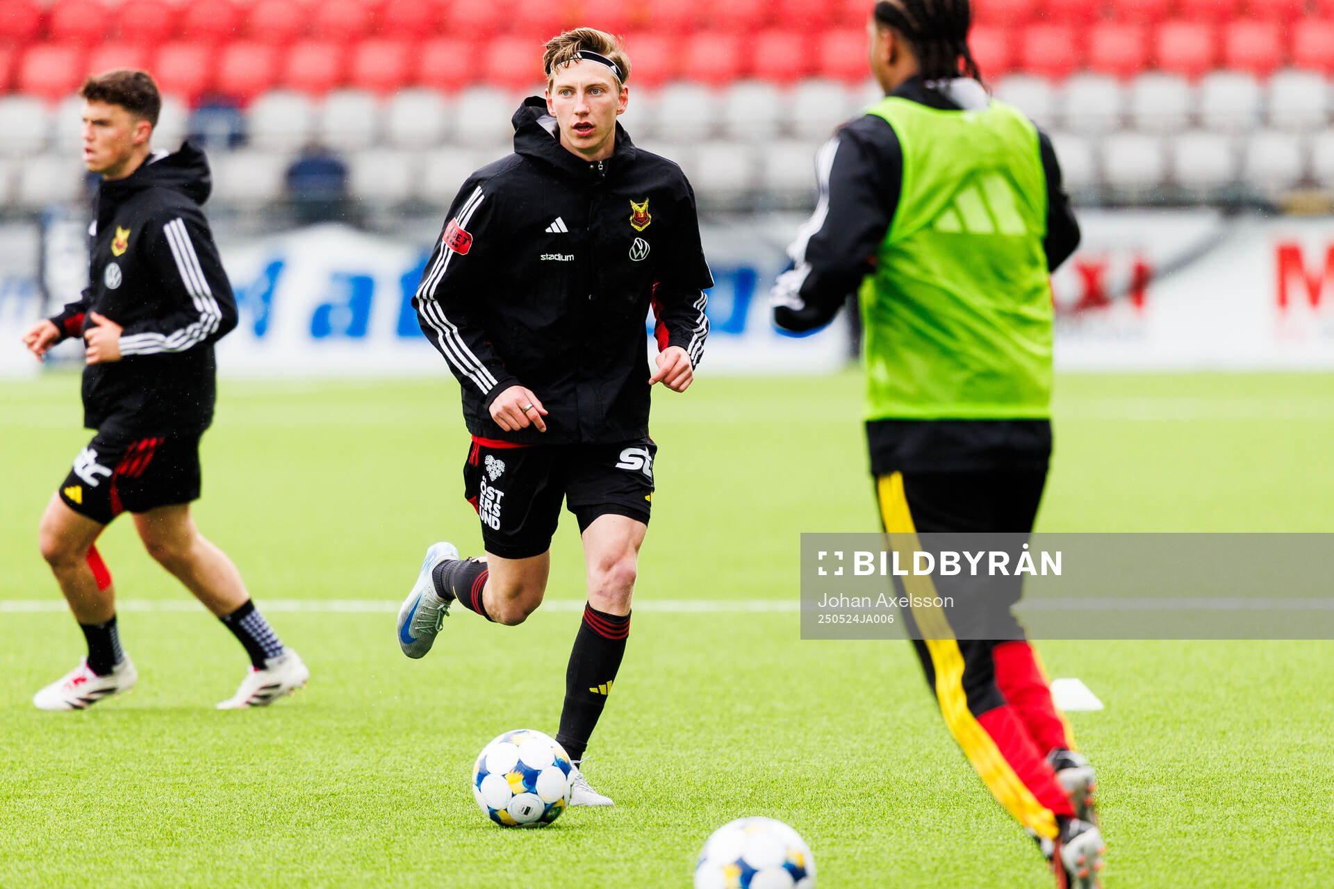 Östersunds Albin Sporrong inför fotbollsmatchen i Superettan mellan Östersund och Örebro den 24 maj 2025 i Östersund. 