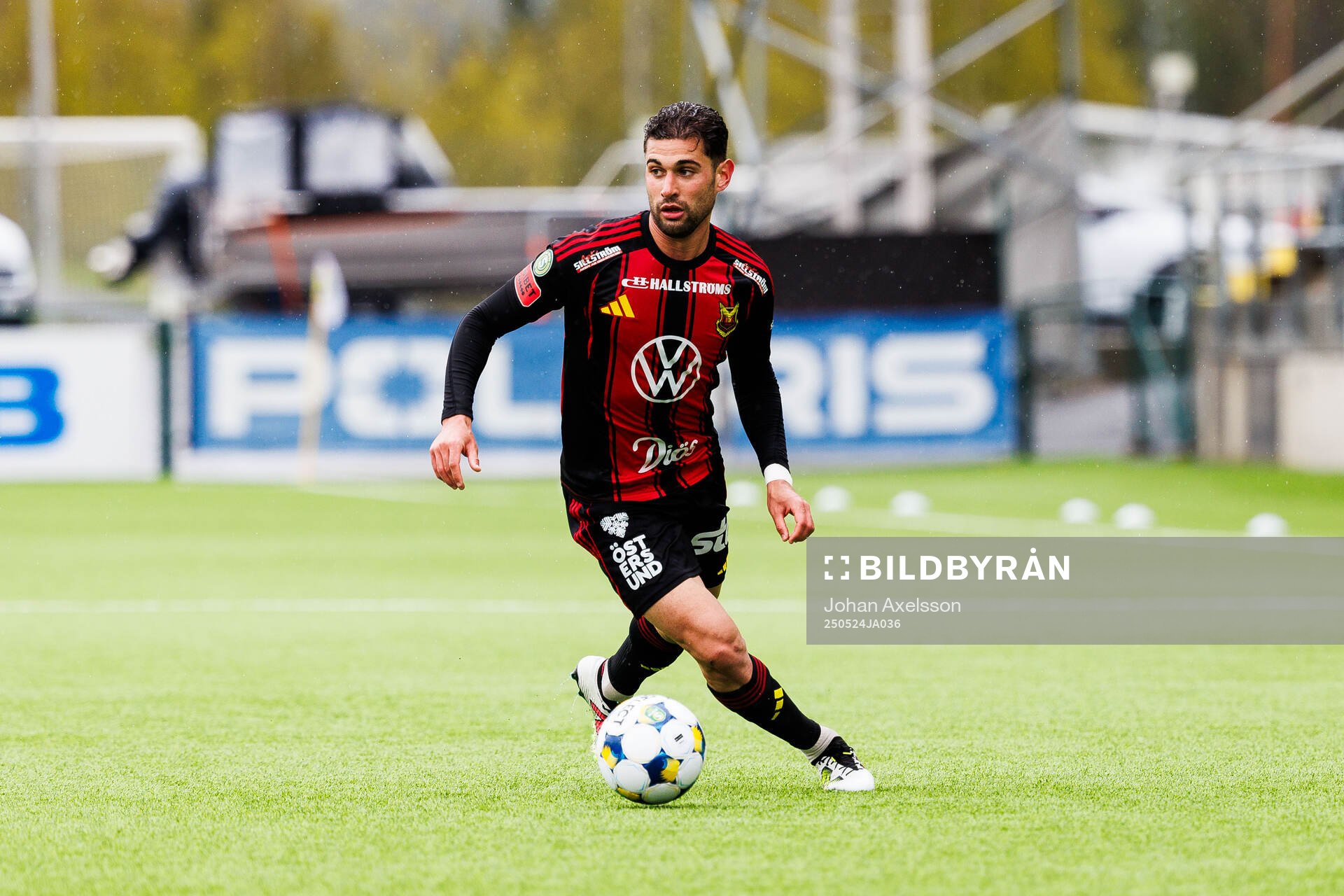 Östersunds Ahmed Bonnah under fotbollsmatchen i Superettan mellan Östersund och Örebro den 24 maj 2025 i Östersund. 