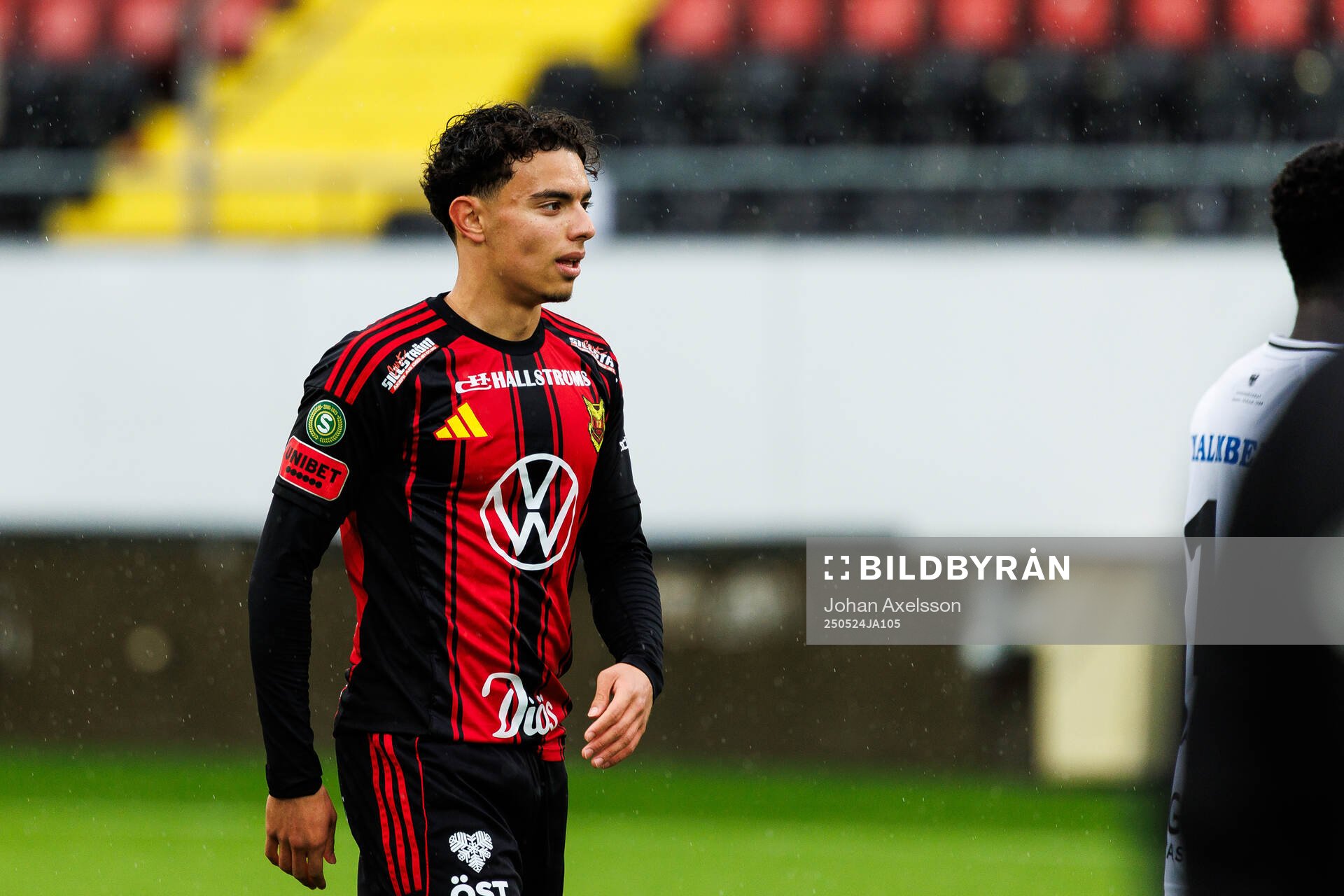 Östersunds Mohamed Bawa  efter fotbollsmatchen i Superettan mellan Östersund och Örebro den 24 maj 2025 i Östersund. 