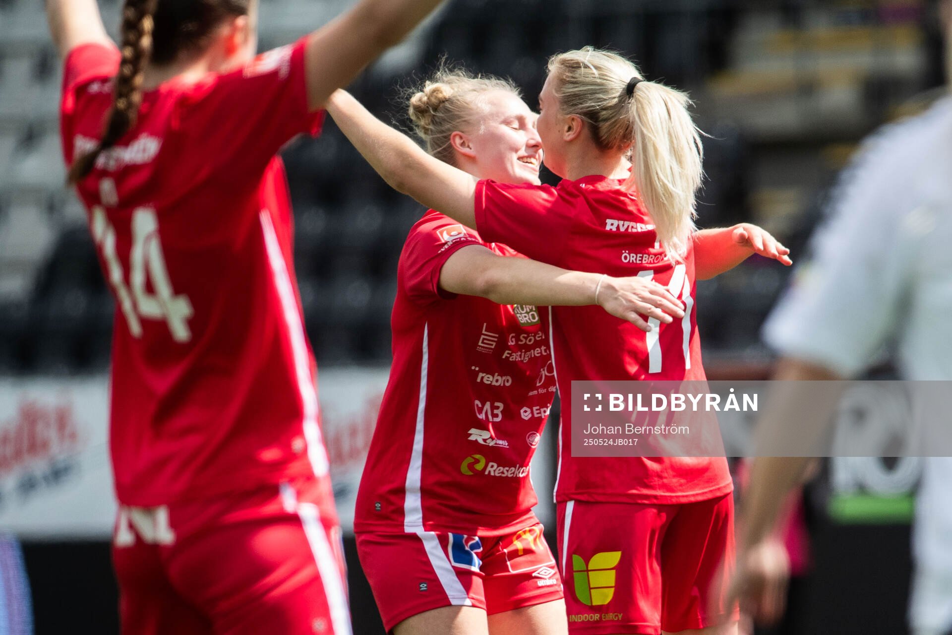 KIF Örebros Ida Björnberg efter 3-0 under fotbollsmatchen i Elitettan mellan KIF Örebro och Örebro SK den 24 maj 2025 i Örebro. 