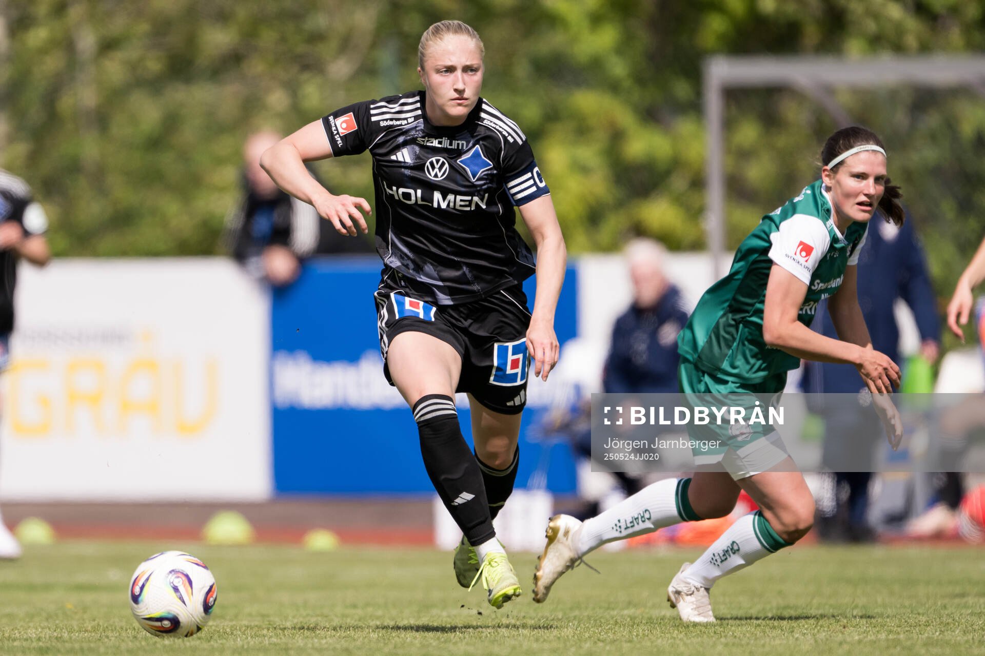 IFK Norrköpings Wilma Leidhammar under fotbollsmatchen i Damallsvenskan mellan Alingsås och IFK Norrköping den 24 maj 2025 i Alingsås.