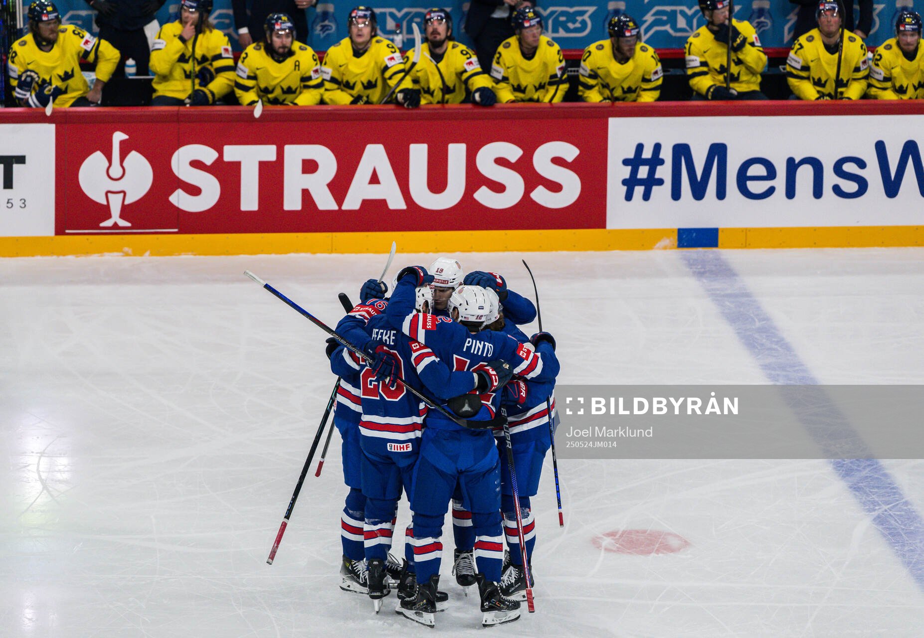 Brady Skjei of USA celebrates