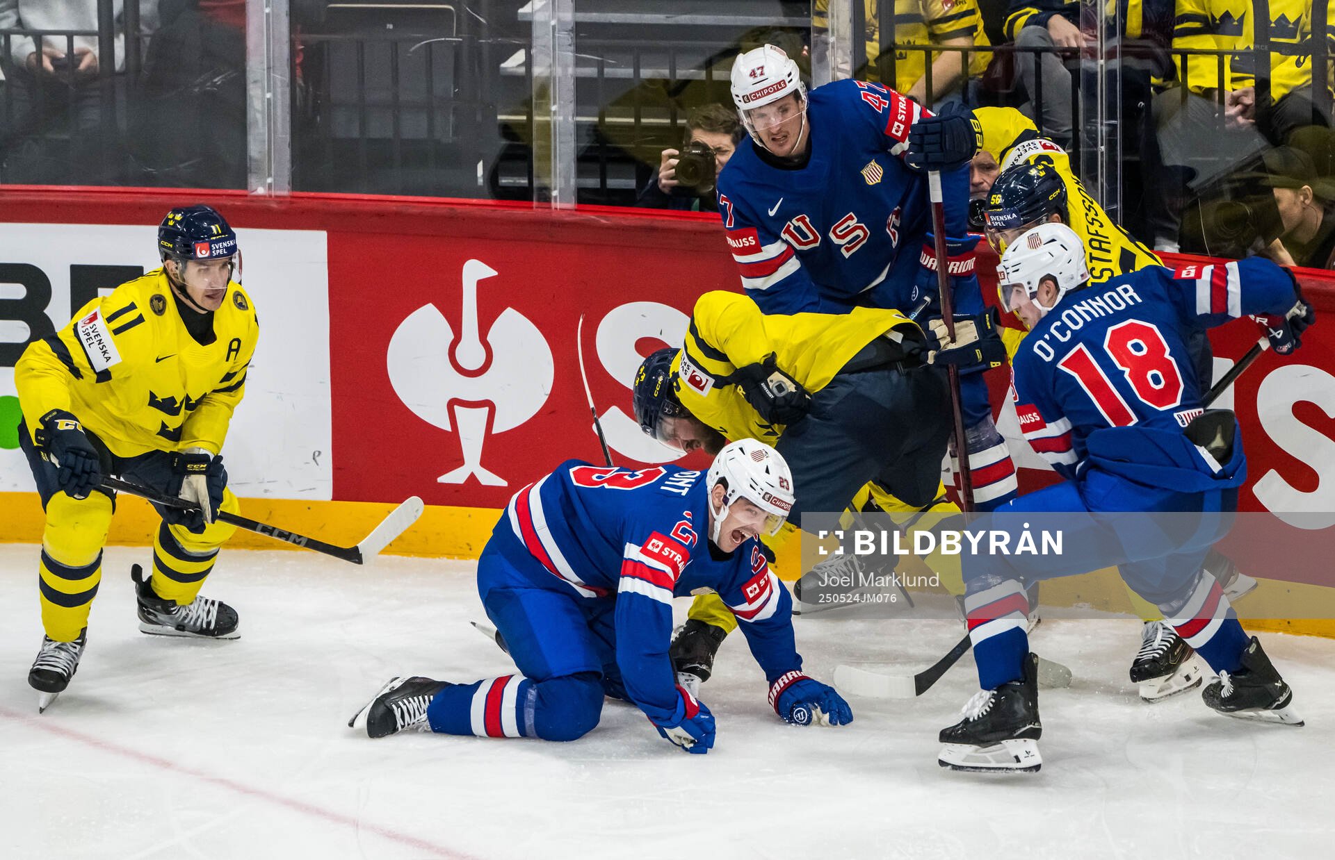 Mikael Backlund, Rasmus Andersson and Erik Gustafsson of