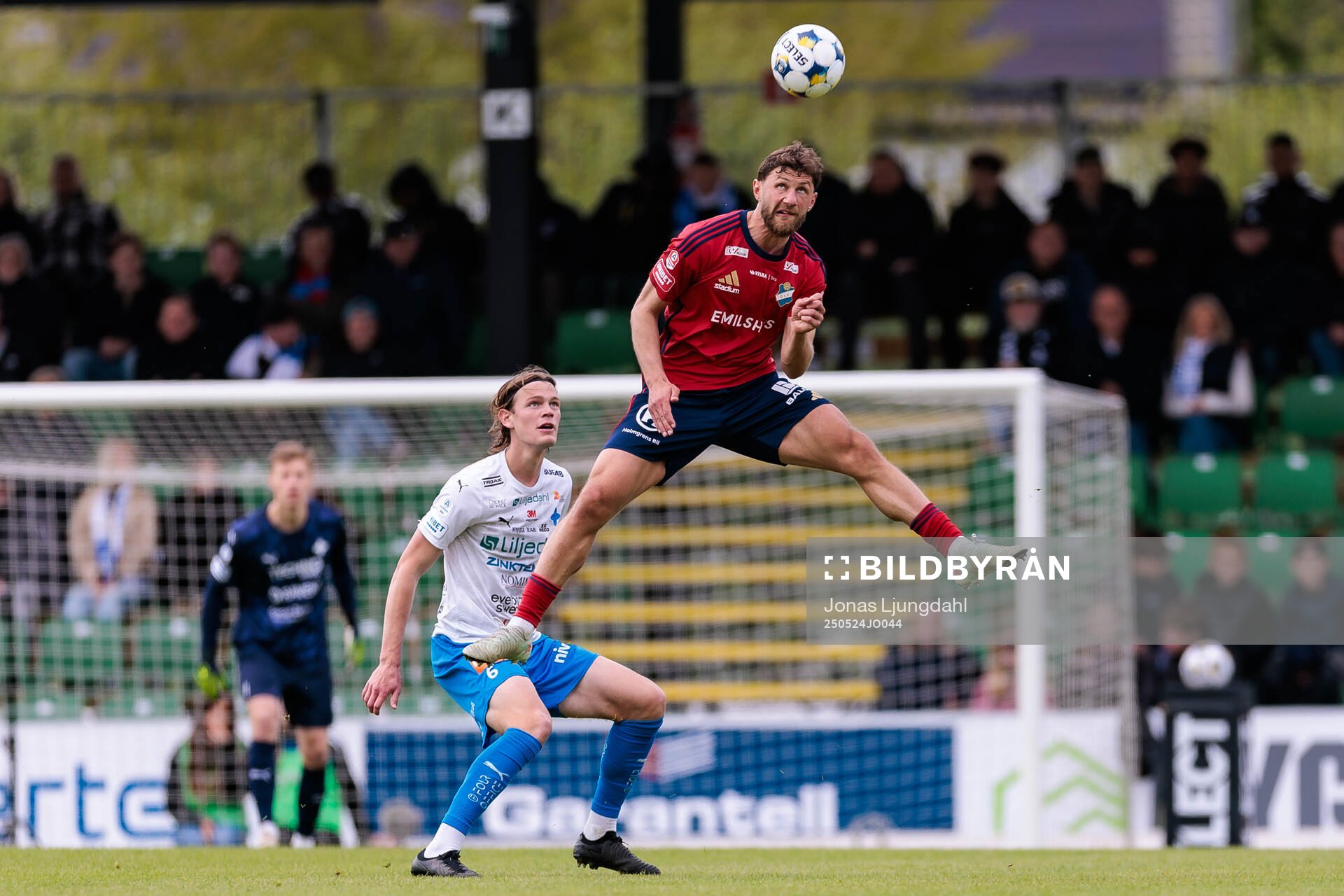 Östers Alibek Aliev under fotbollsmatchen i Allsvenskan mellan Värnamo och Öster den 24 maj 2025 i Värnamo. 