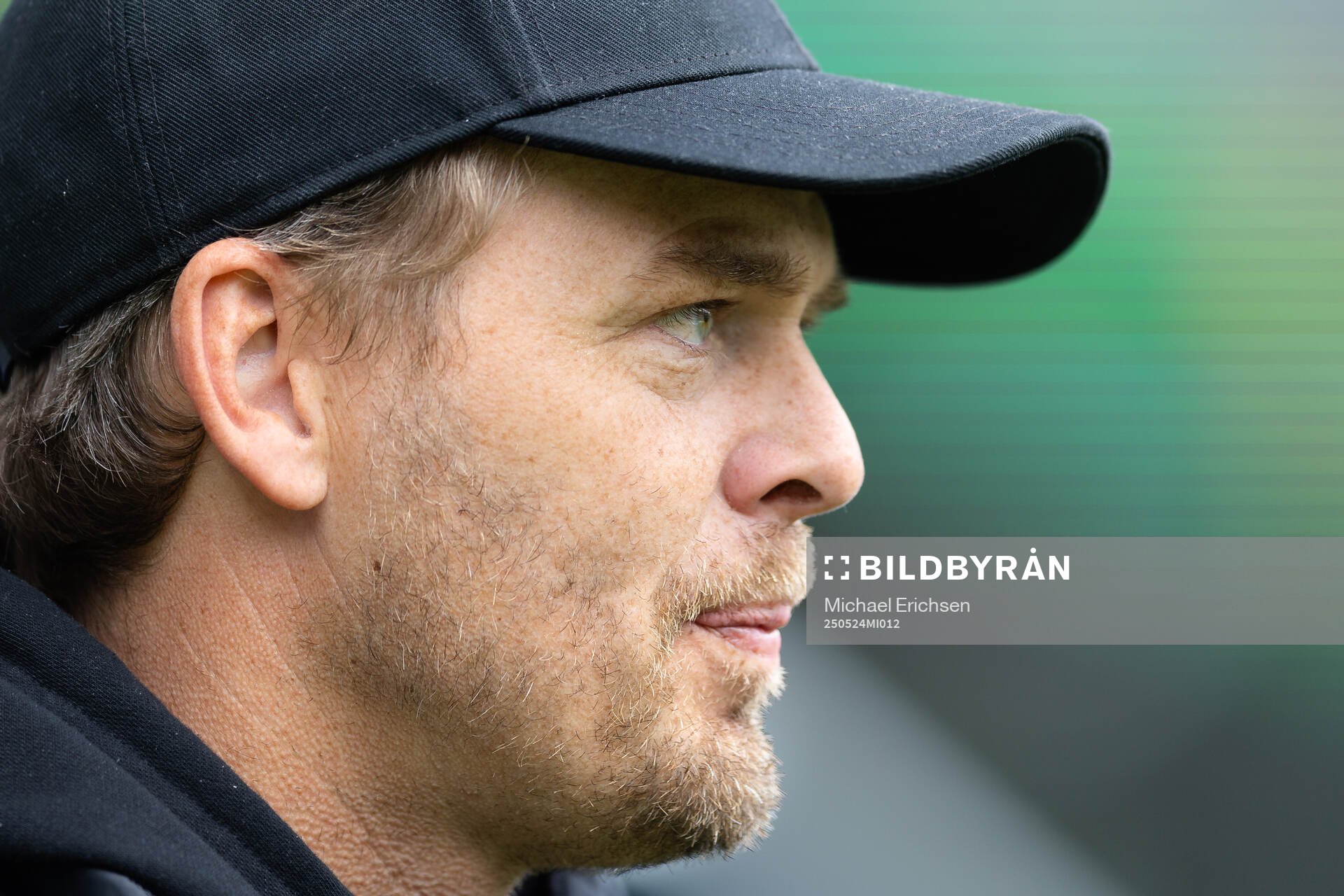 GAIS tränare Fredrik Holmberg under fotbollsmatchen i Allsvenskan mellan GAIS och Sirius den 24 maj 2025 i Göteborg. 