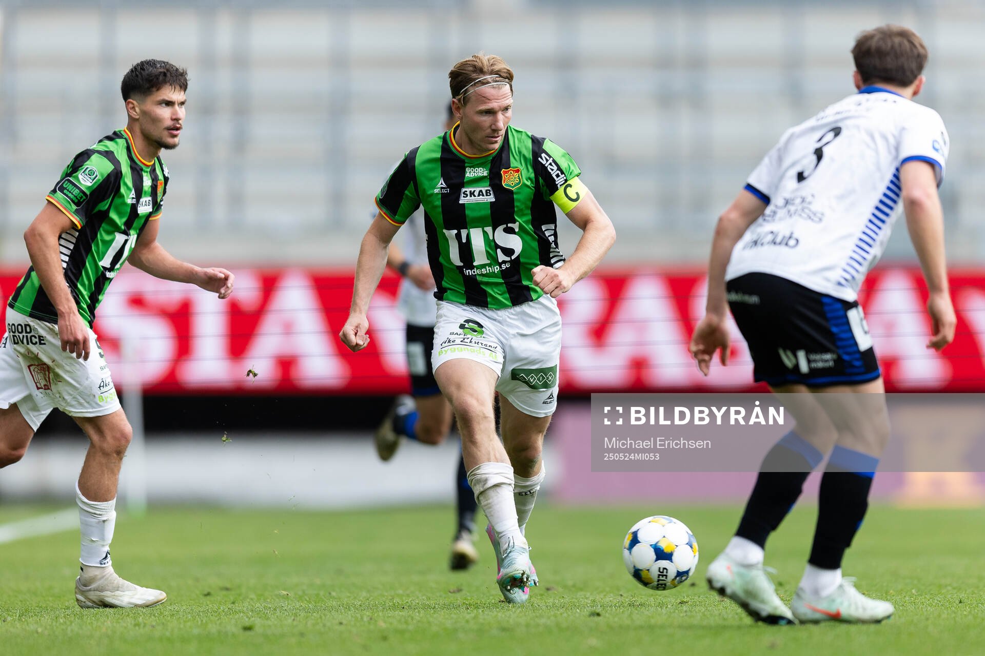 GAIS August Wängberg  under fotbollsmatchen i Allsvenskan mellan GAIS och Sirius den 24 maj 2025 i Göteborg. 