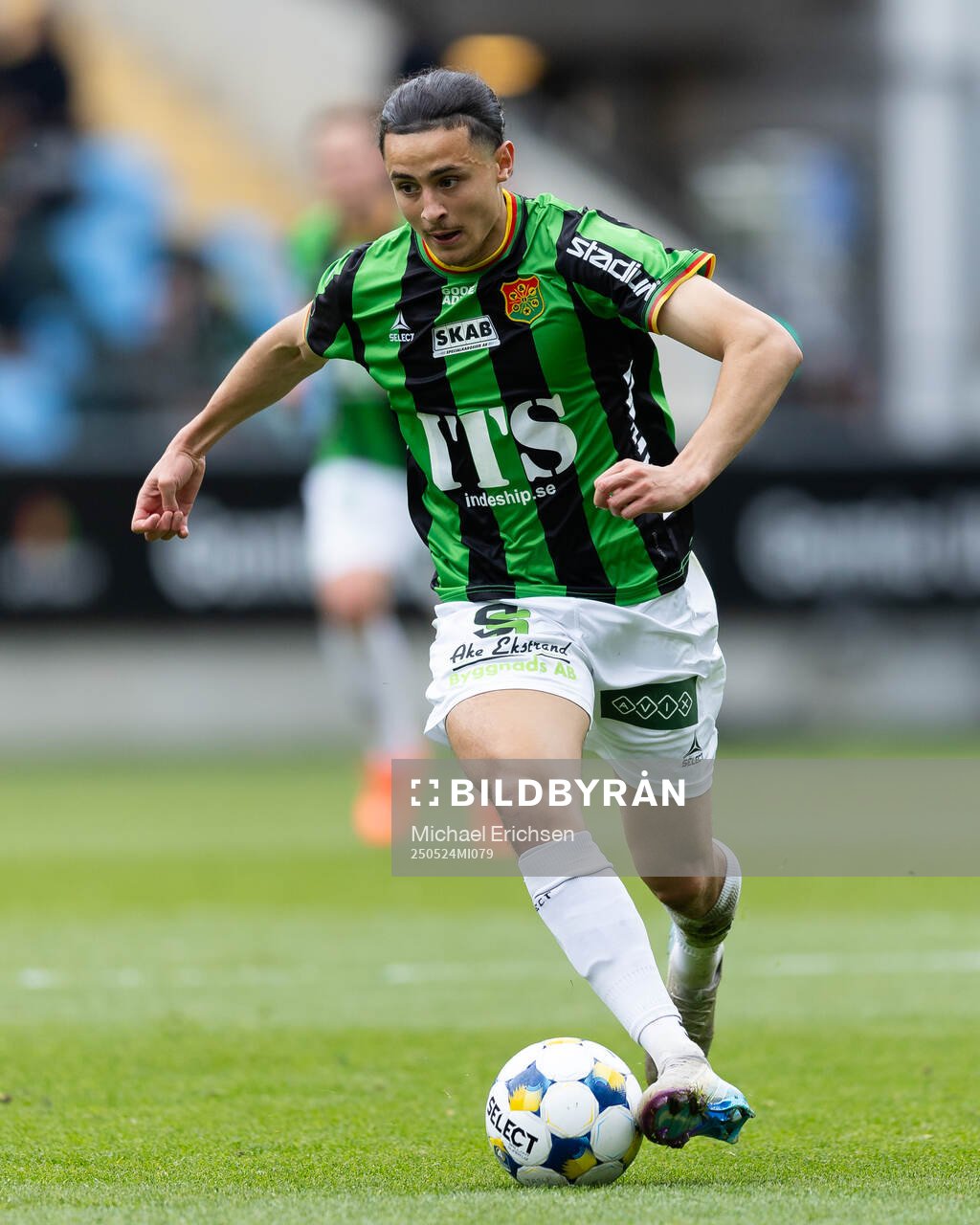 GAIS Amin Boudri under fotbollsmatchen i Allsvenskan mellan GAIS och Sirius den 24 maj 2025 i Göteborg. 