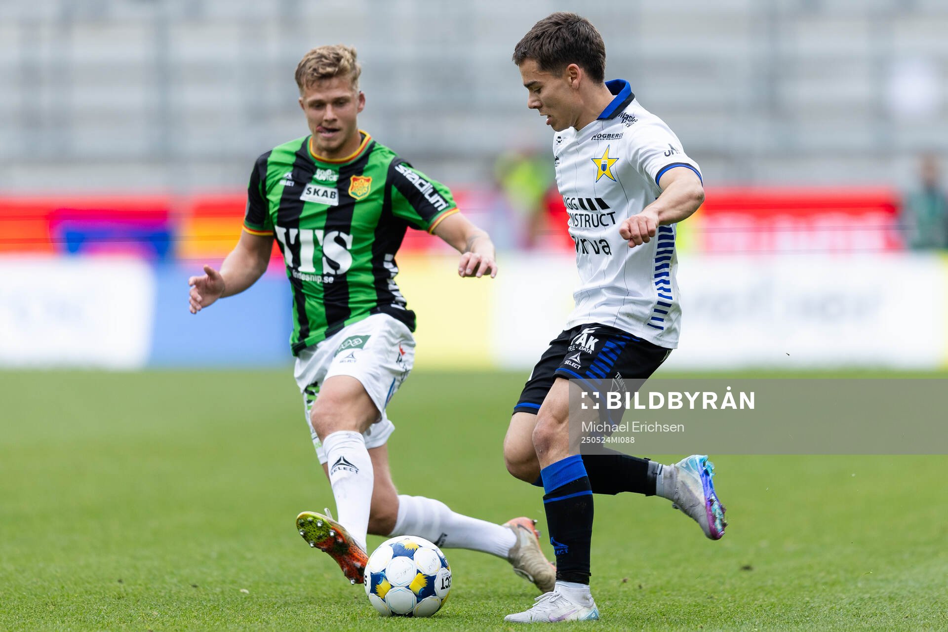 Sirius Leo Walta under fotbollsmatchen i Allsvenskan mellan GAIS och Sirius den 24 maj 2025 i Göteborg. 