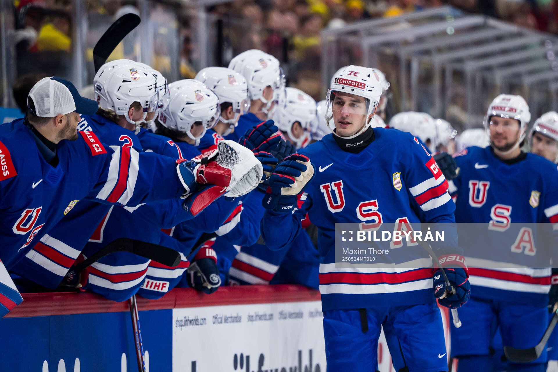 Brady Skjei of USA celebrates