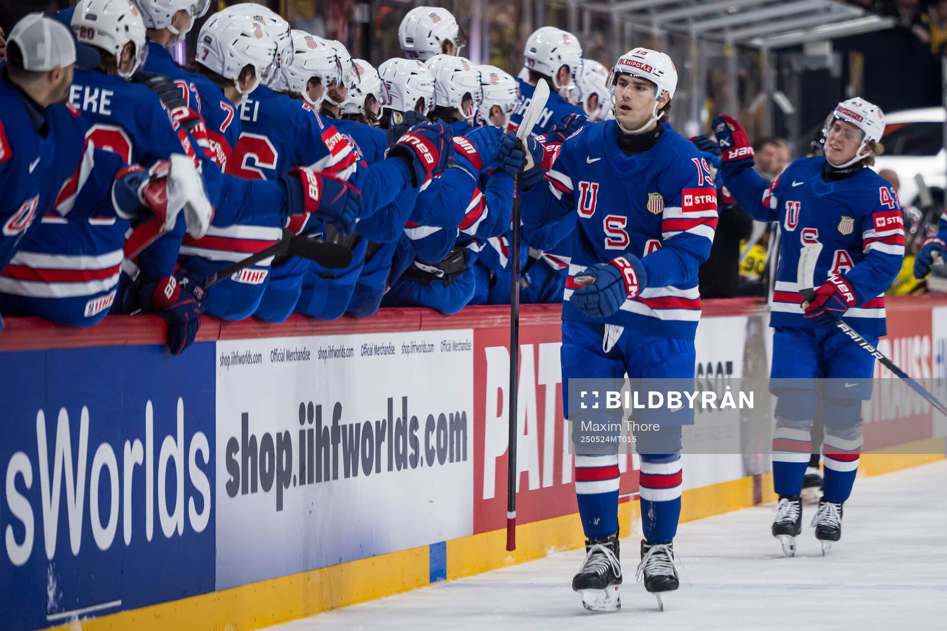 Cutter Gauthier of USA celebrates