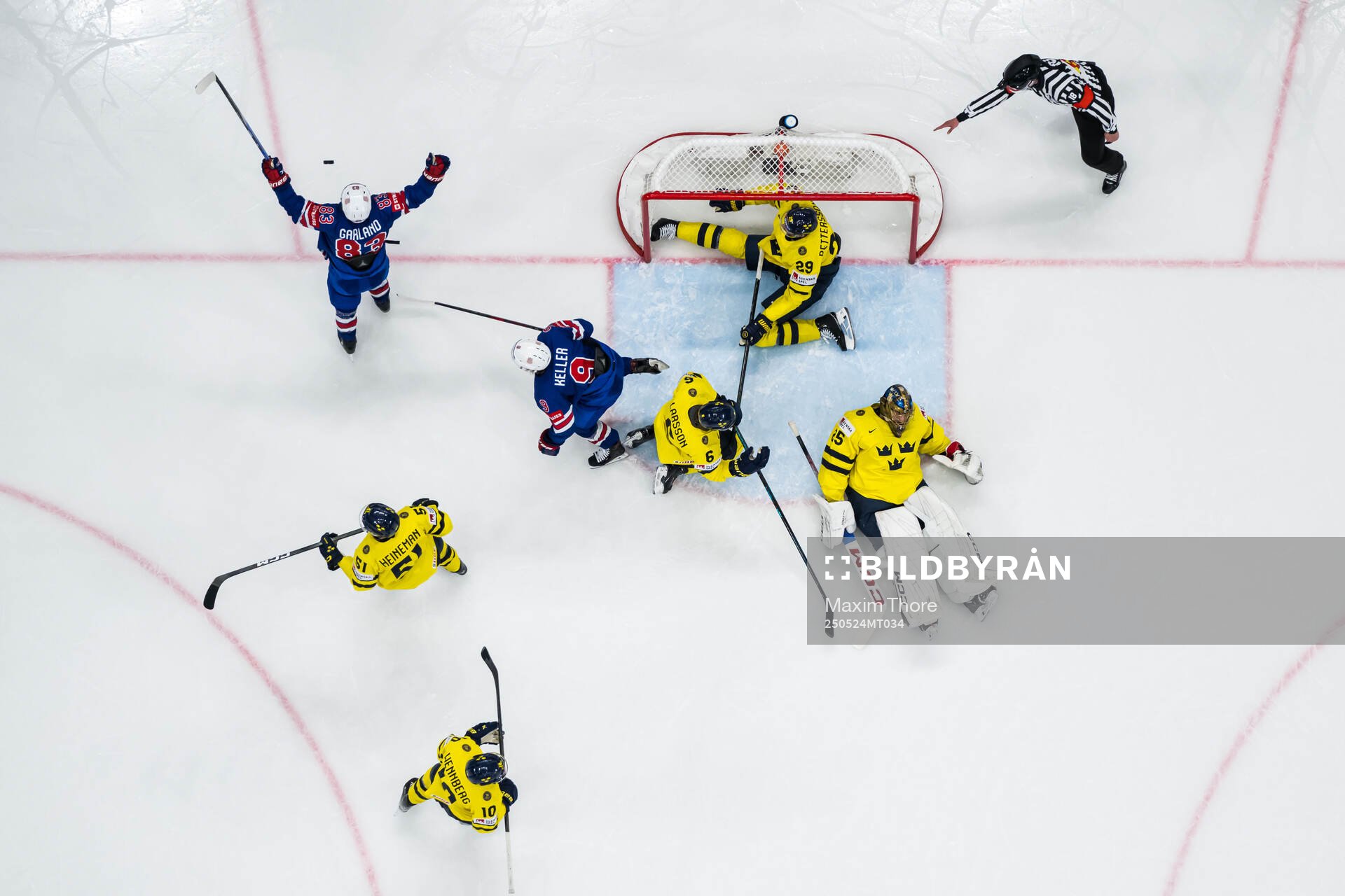 Conor Garland of USA celebrates