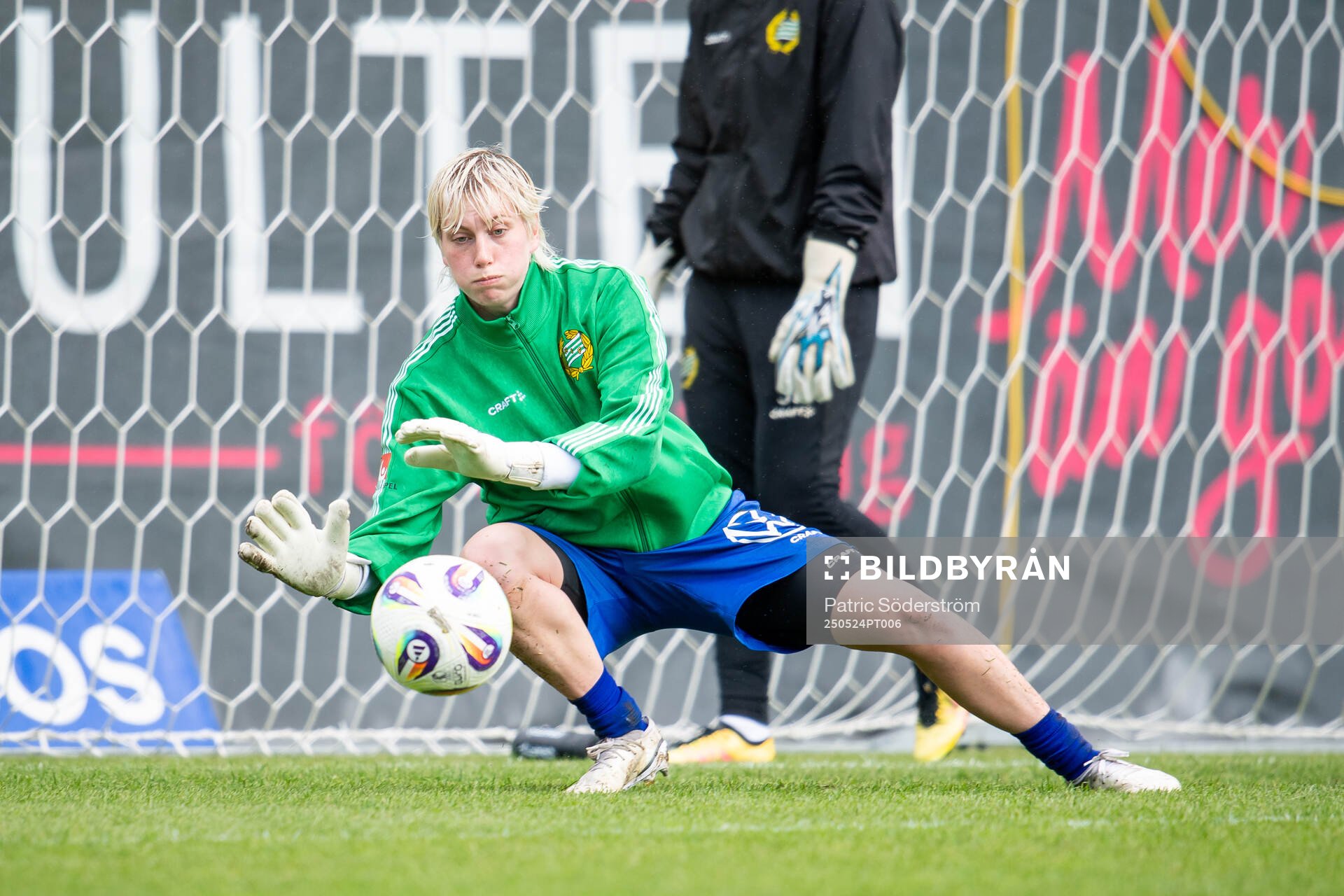 Hammarbys målvakt Moa Edrud inför fotbollsmatchen i Damallsvenskan mellan Kristianstad och Hammarby den 24 maj 2025 i Kristianstad.