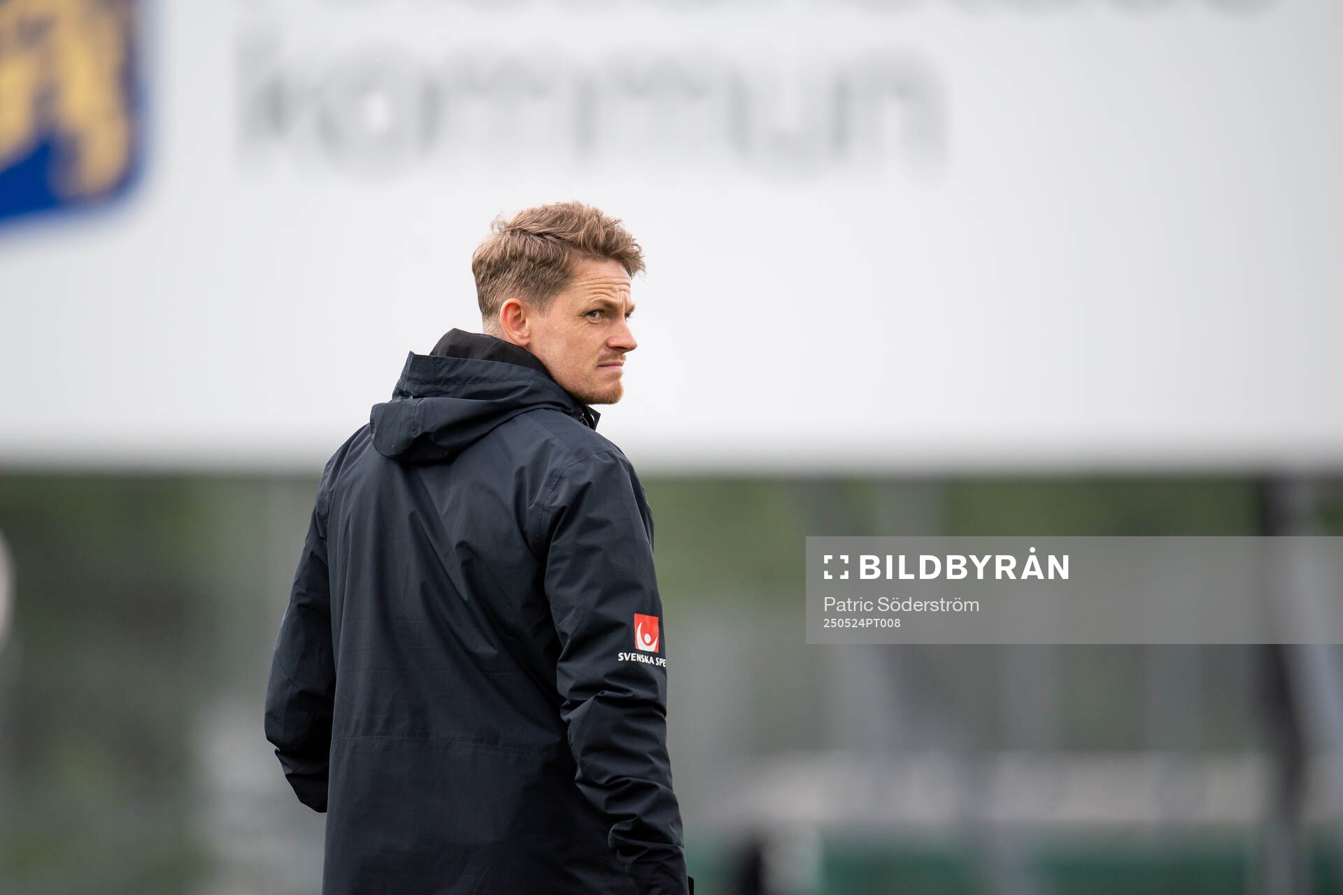 Hammarbys assisterande tränare William Strömberg inför fotbollsmatchen i Damallsvenskan mellan Kristianstad och Hammarby den 24 maj 2025 i Kristianstad.