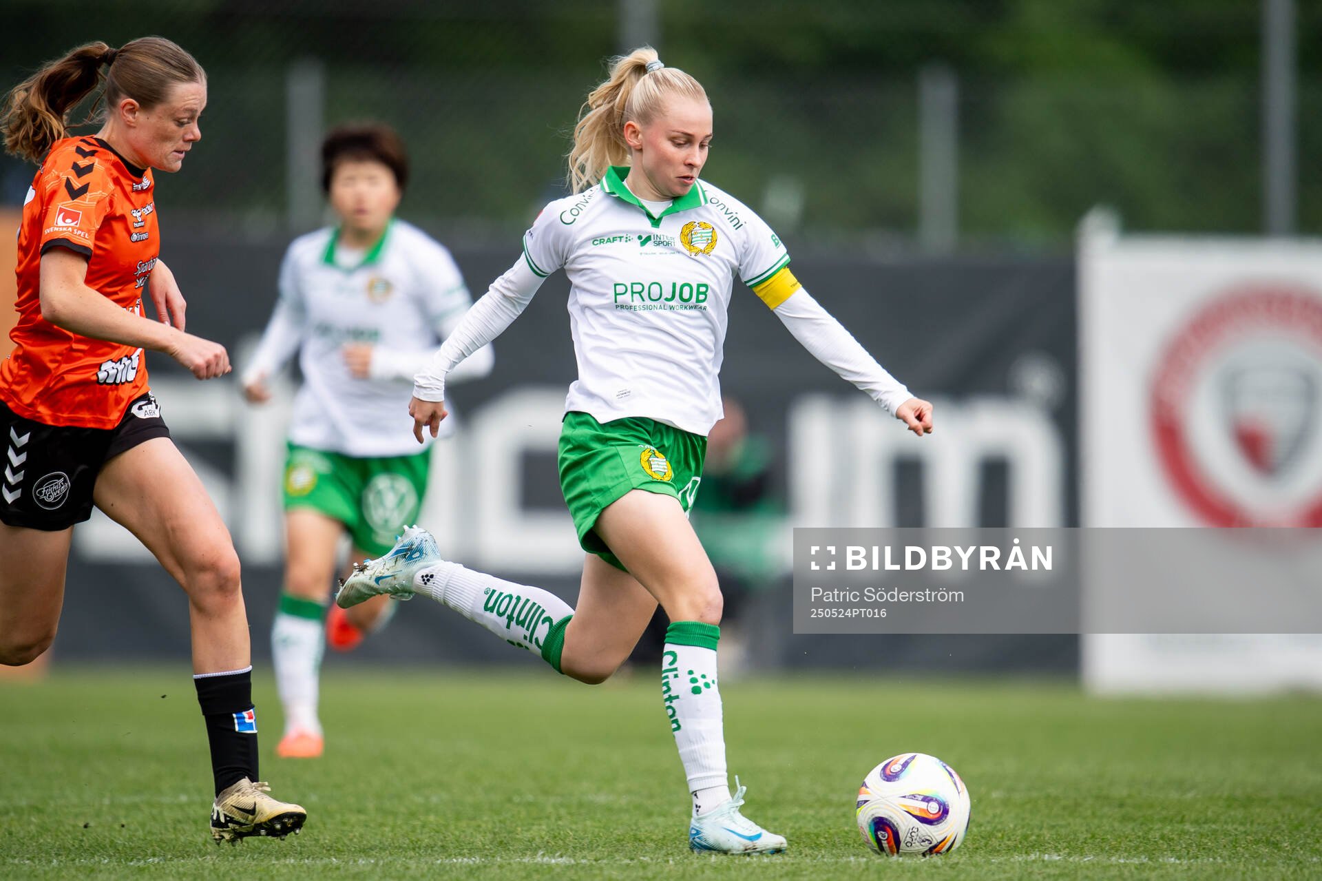 Hammarbys Emilie Joramo under fotbollsmatchen i Damallsvenskan mellan Kristianstad och Hammarby den 24 maj 2025 i Kristianstad.