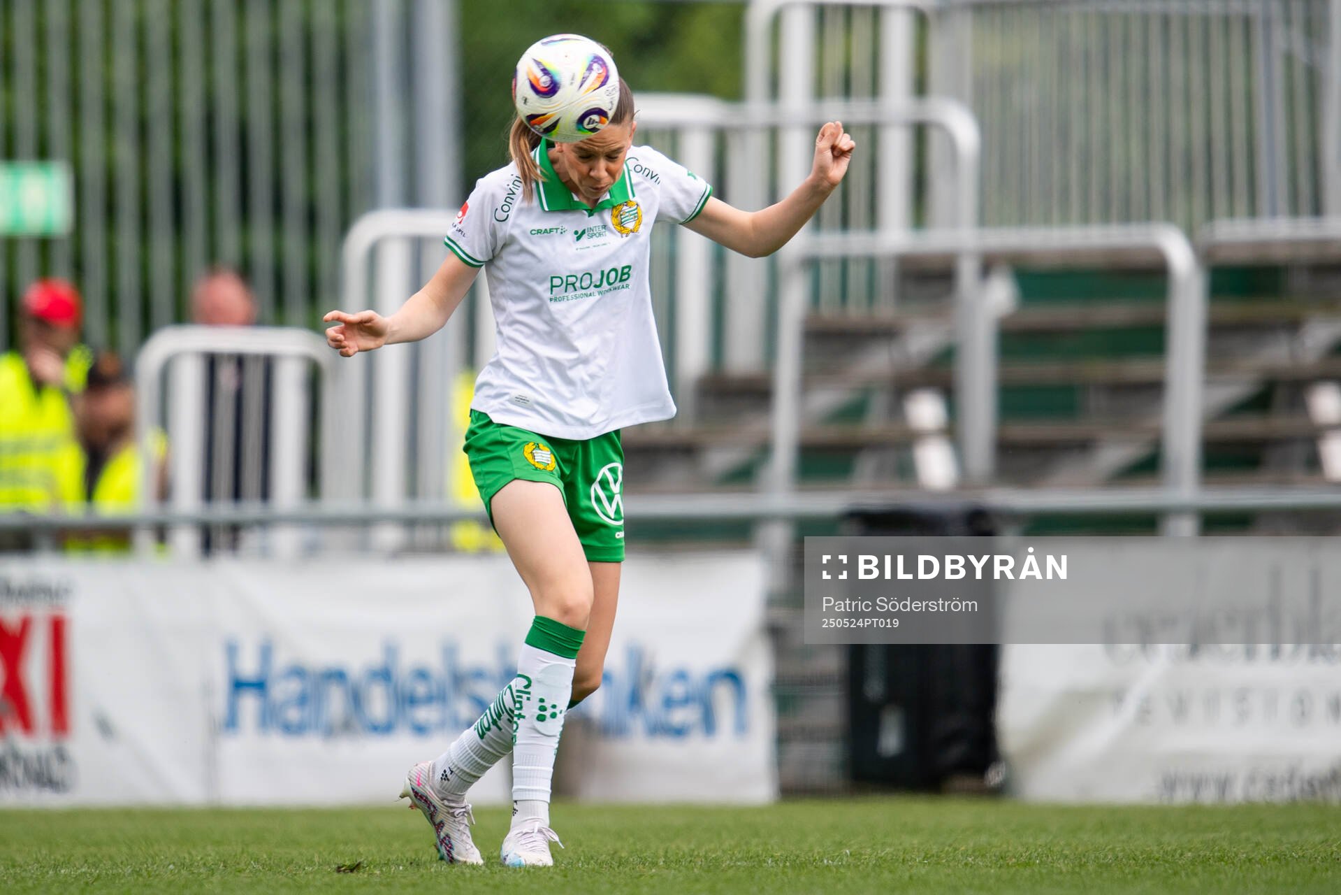Hammarbys Bella Andersson under fotbollsmatchen i Damallsvenskan mellan Kristianstad och Hammarby den 24 maj 2025 i Kristianstad.